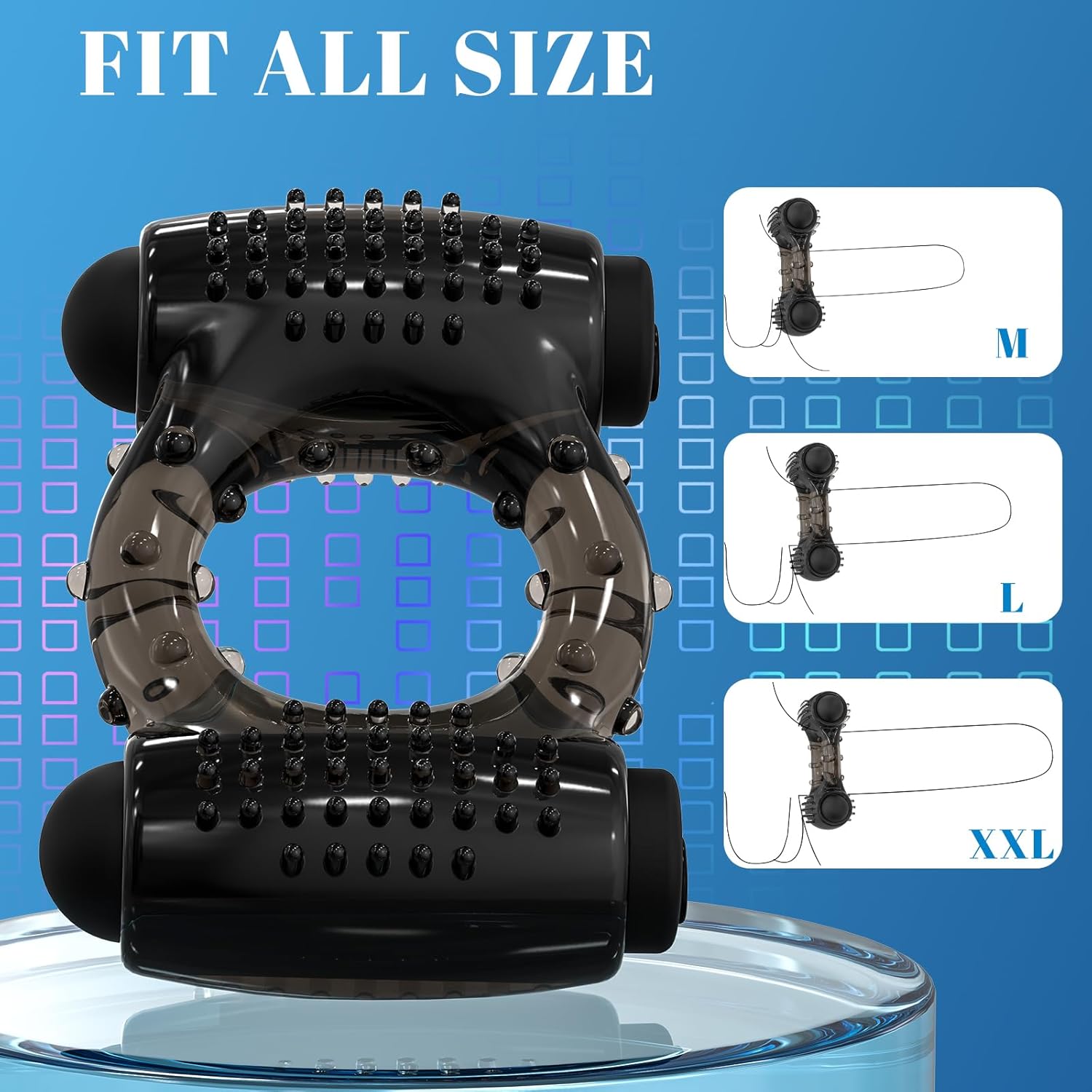 PulseRing Duo Cock Ring – Dual Bullet Vibrator - Vixen | Nova Network