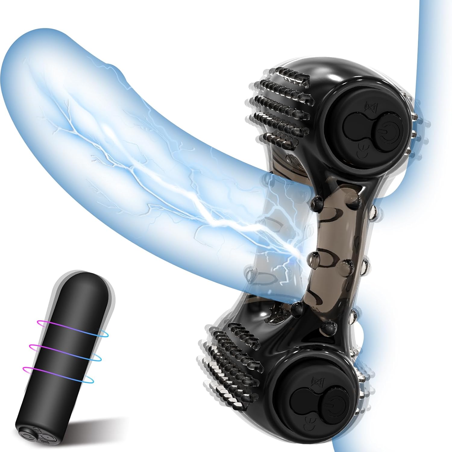 PulseRing Duo Cock Ring – Dual Bullet Vibrator - Vixen | Nova Network