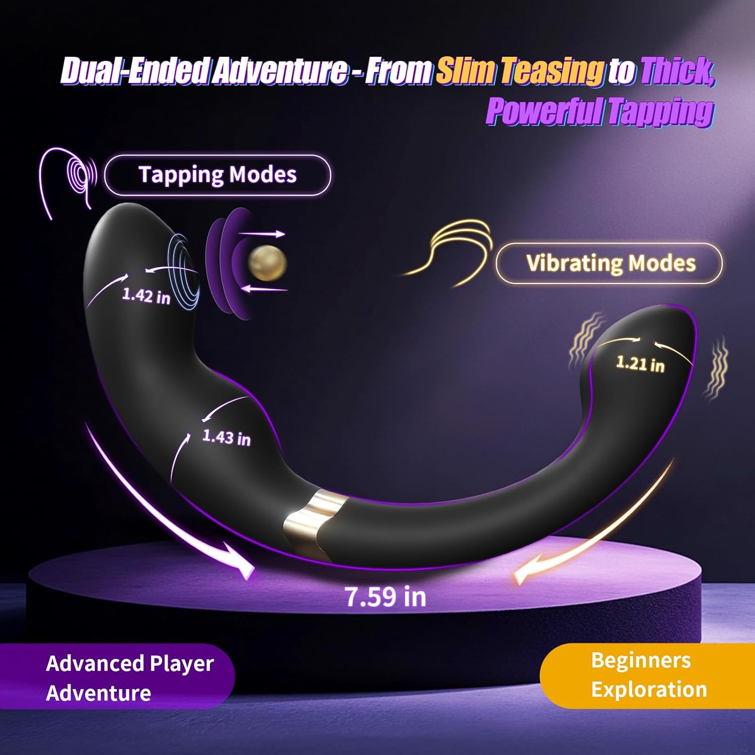 PulseSplit Dual - End Tapping Vibrator - Vixen | Nova Network