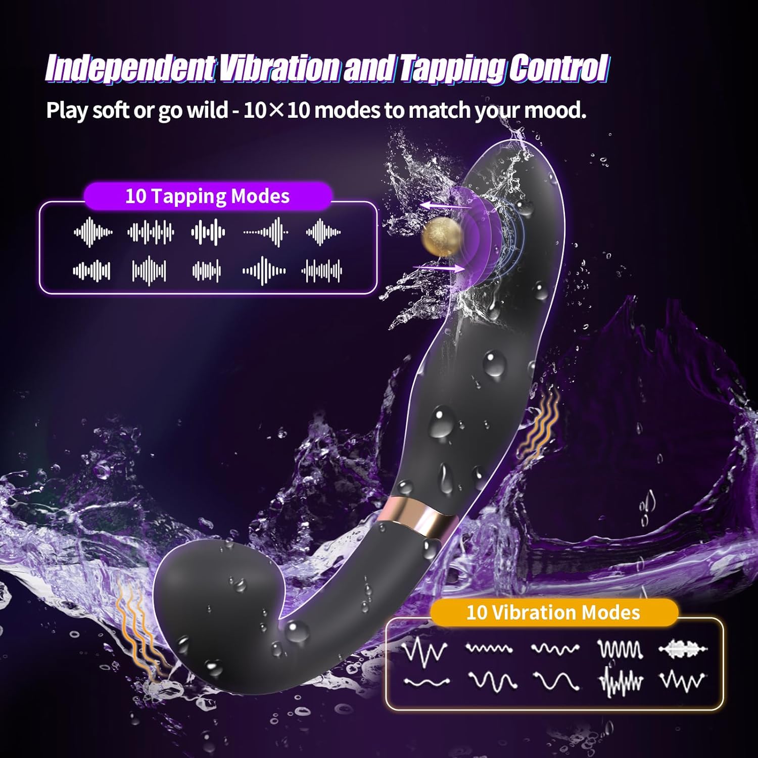 PulseSplit Dual - End Tapping Vibrator - Vixen | Nova Network