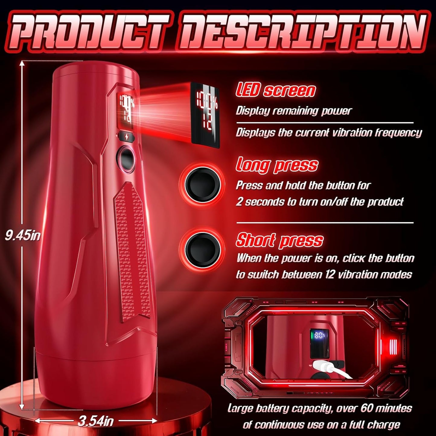 PulseVault Vibrating Male Stroker Fleshlight with 12 Modes - Vixen | Nova Network