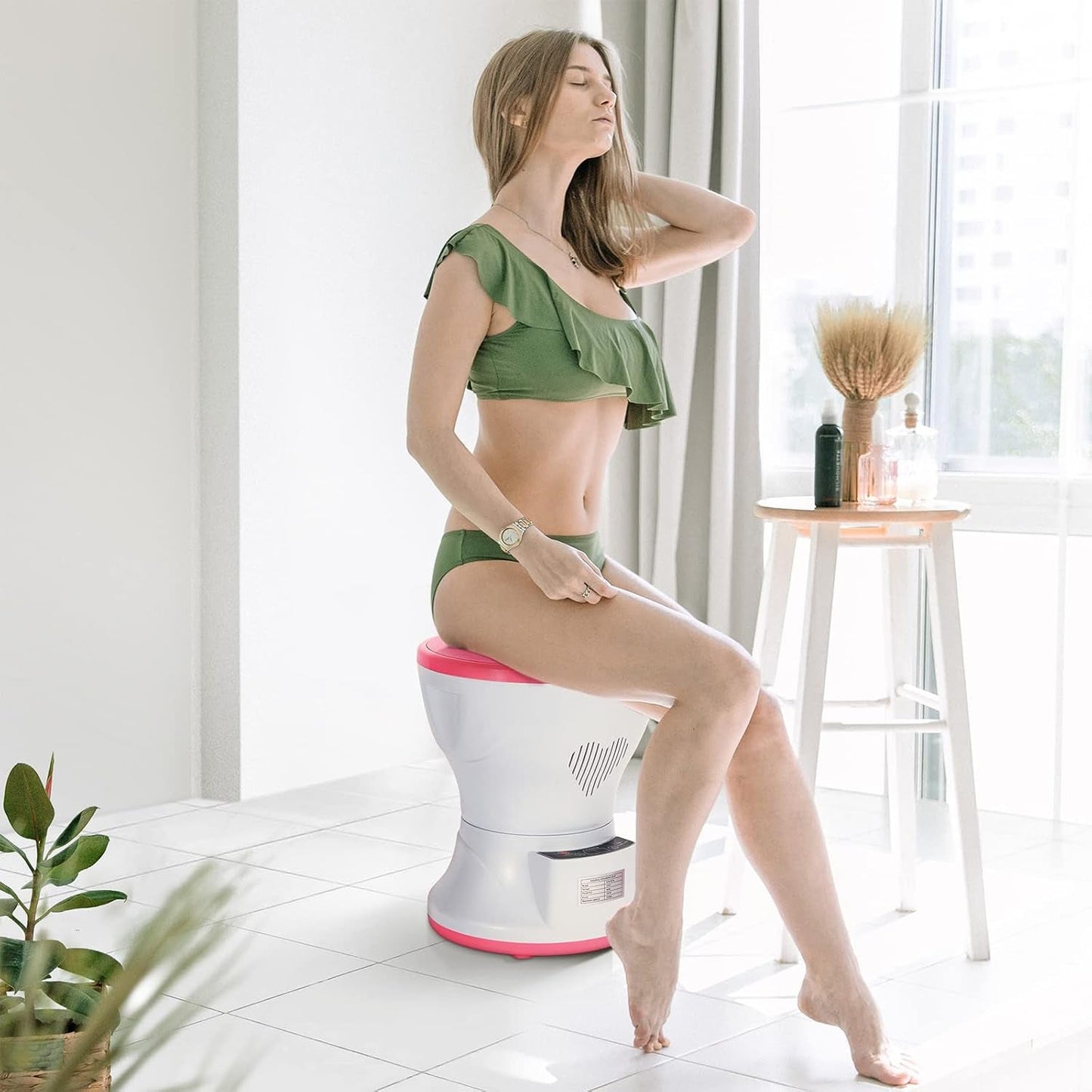 PureFresh Electric Vaginal Steam Seat with Remote & Touch Control - Vixen Adult Playroom