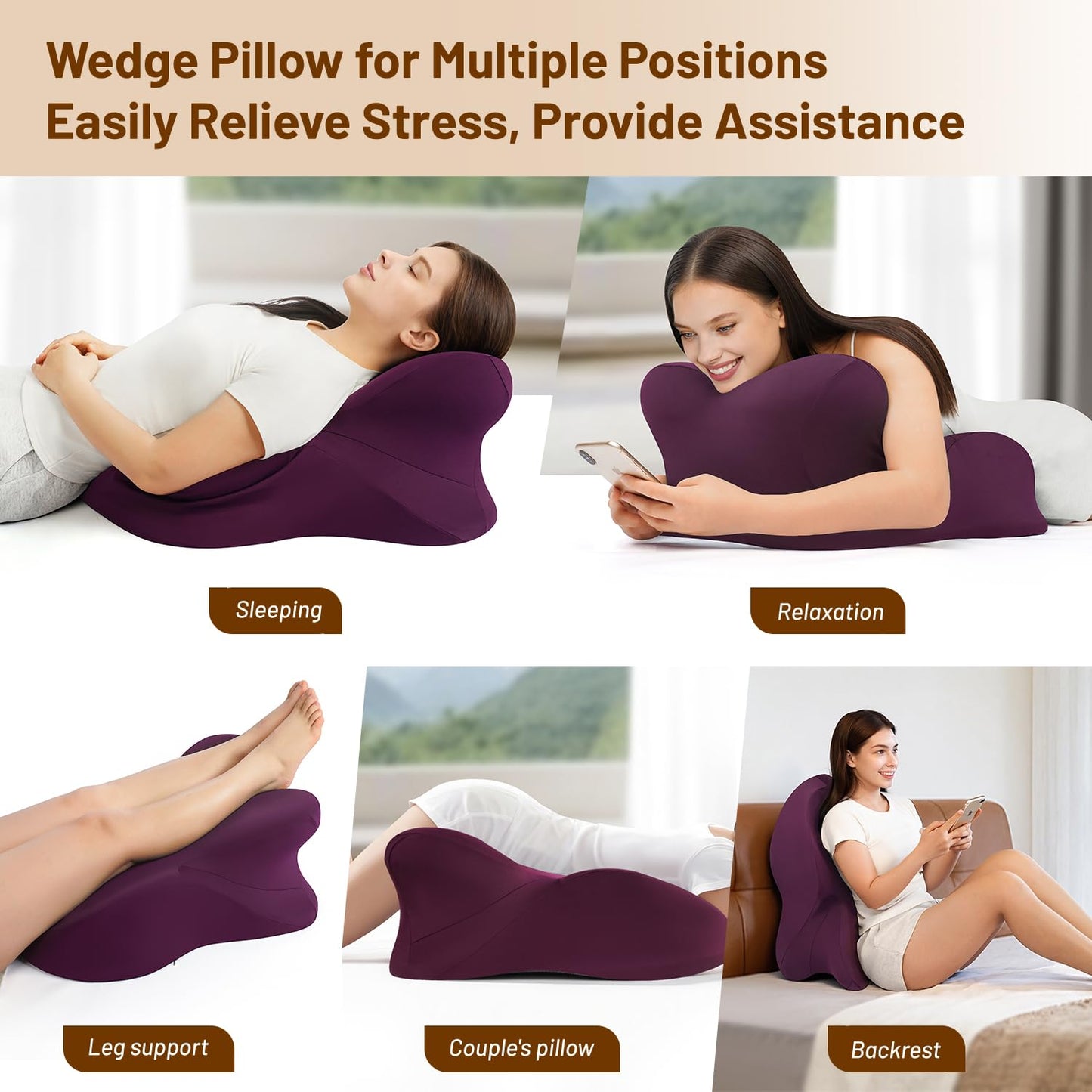 Purple Couples Intimacy Position Support Pillow - Vixen | Nova Network