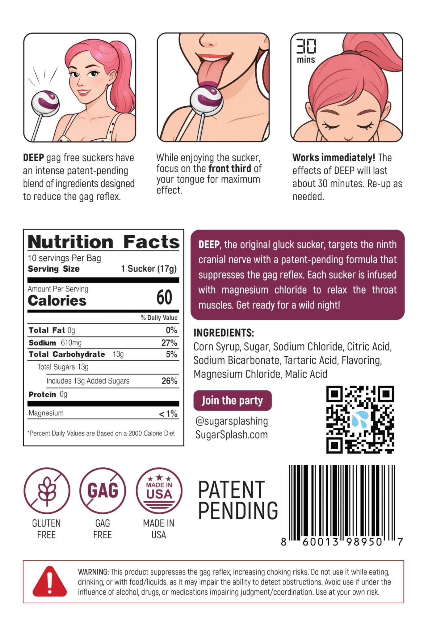 Purple Raspberry Gag Control Suckers - Vixen | Nova Network