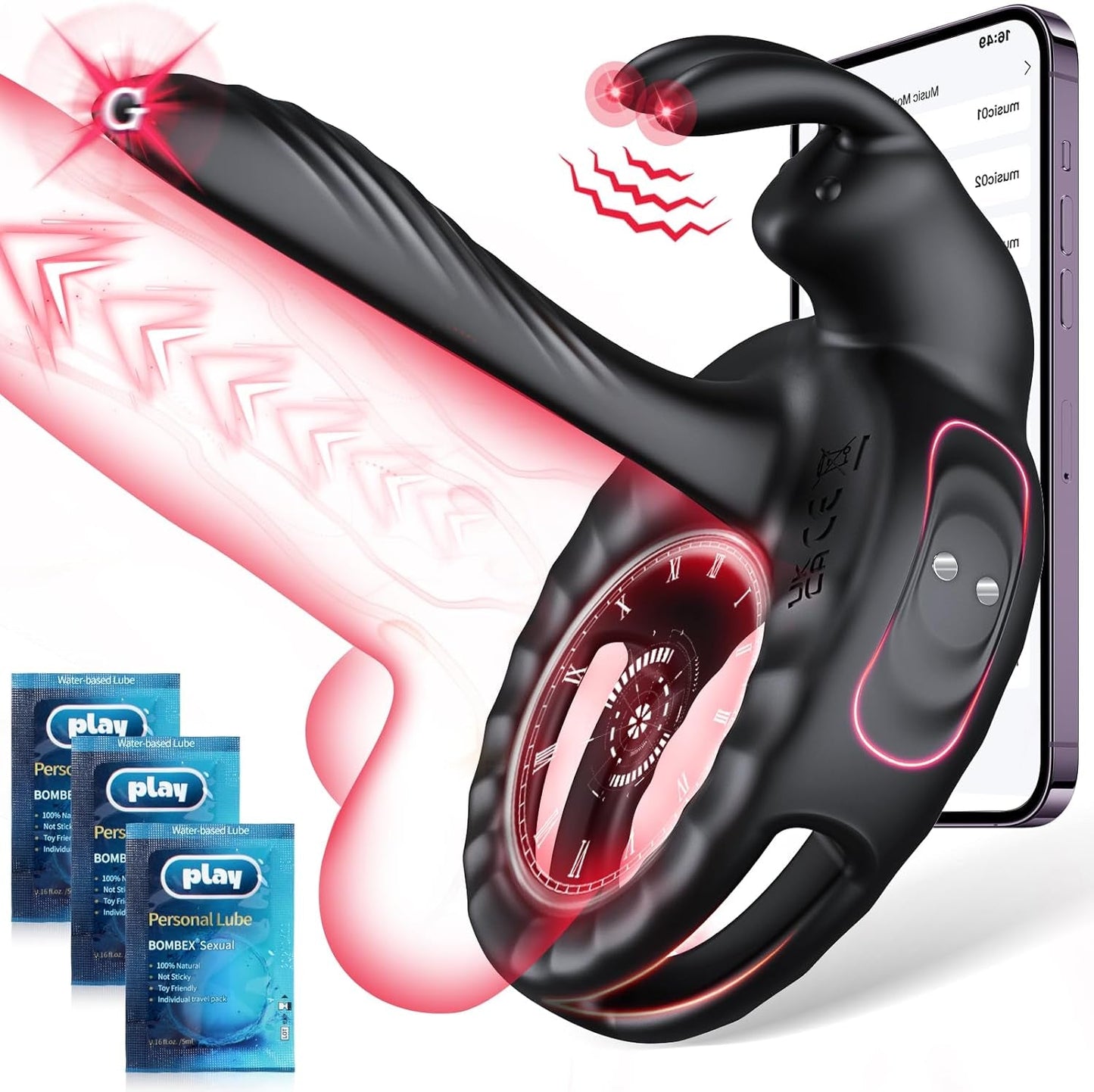 QuadRush 4 - in - 1 Vibrating Penis Ring - Vixen | Nova Network