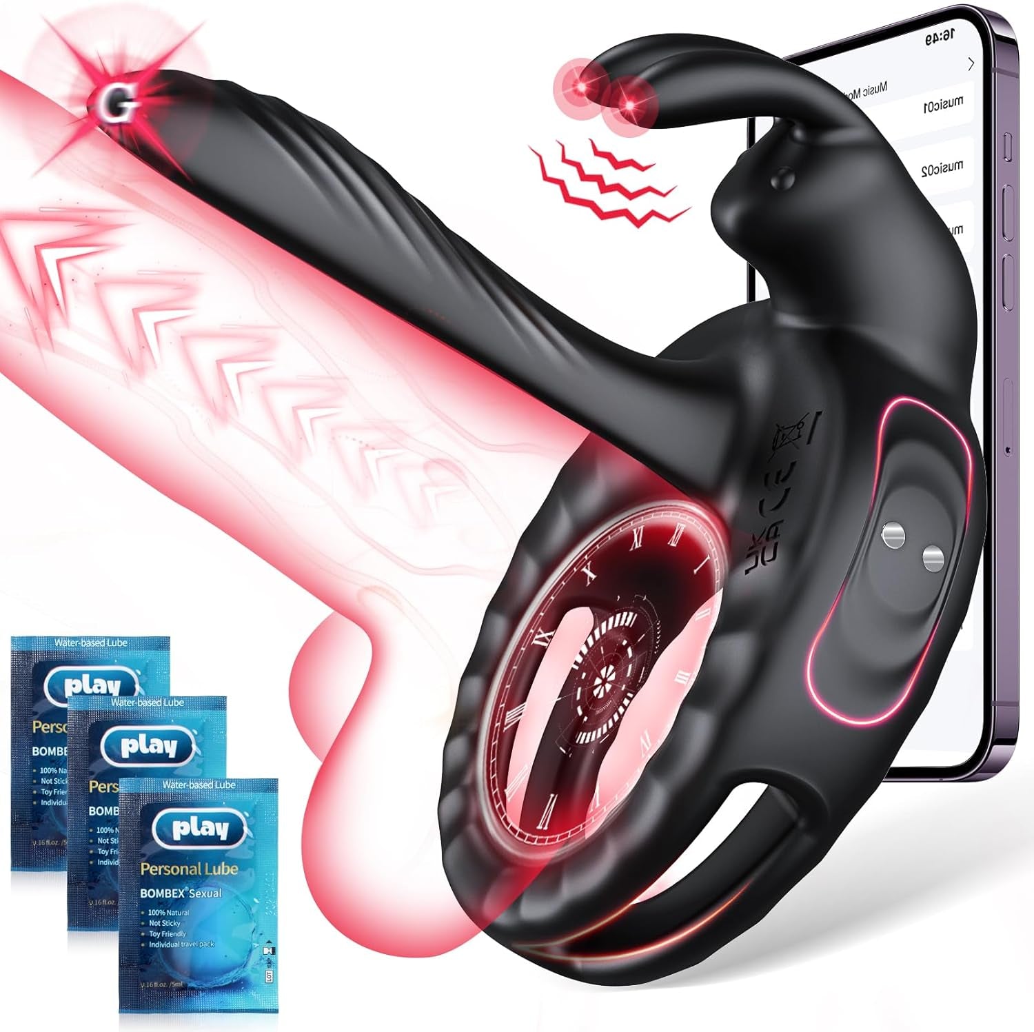 QuadRush 4 - in - 1 Vibrating Penis Ring - Vixen | Nova Network