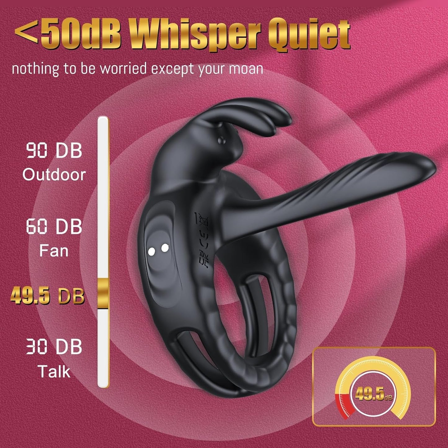 QuadRush 4 - in - 1 Vibrating Penis Ring - Vixen | Nova Network