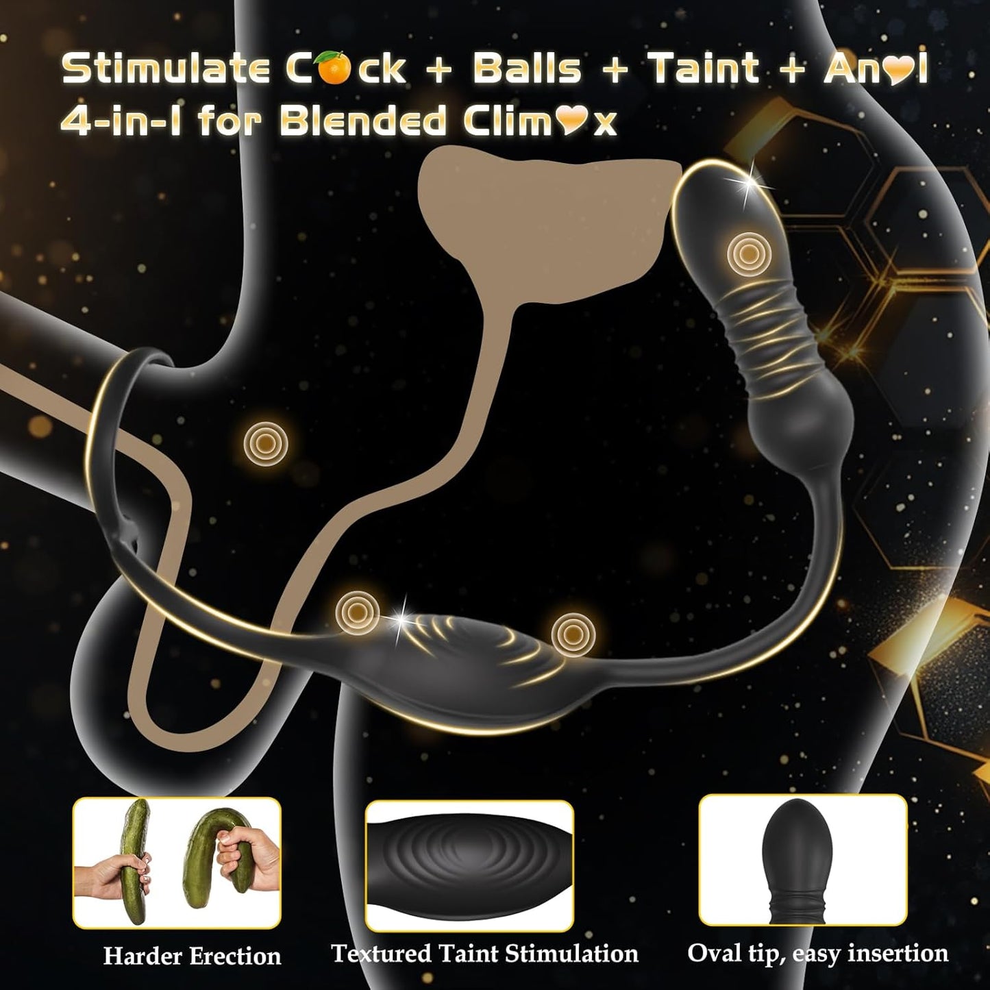 QuadRush Thrusting Prostate Ring - Vixen | Nova Network