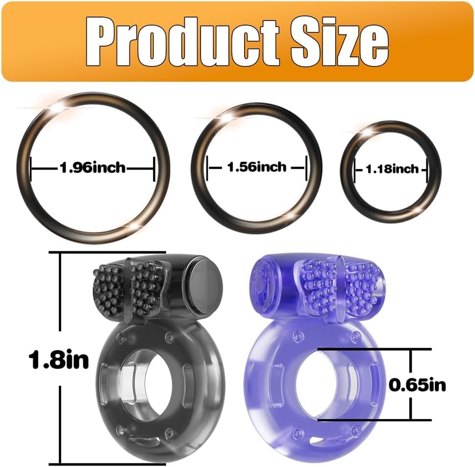 QuintetX Variety Cock Ring 5-Pack | Erection + Clit Vibe - Vixen | Nova Network