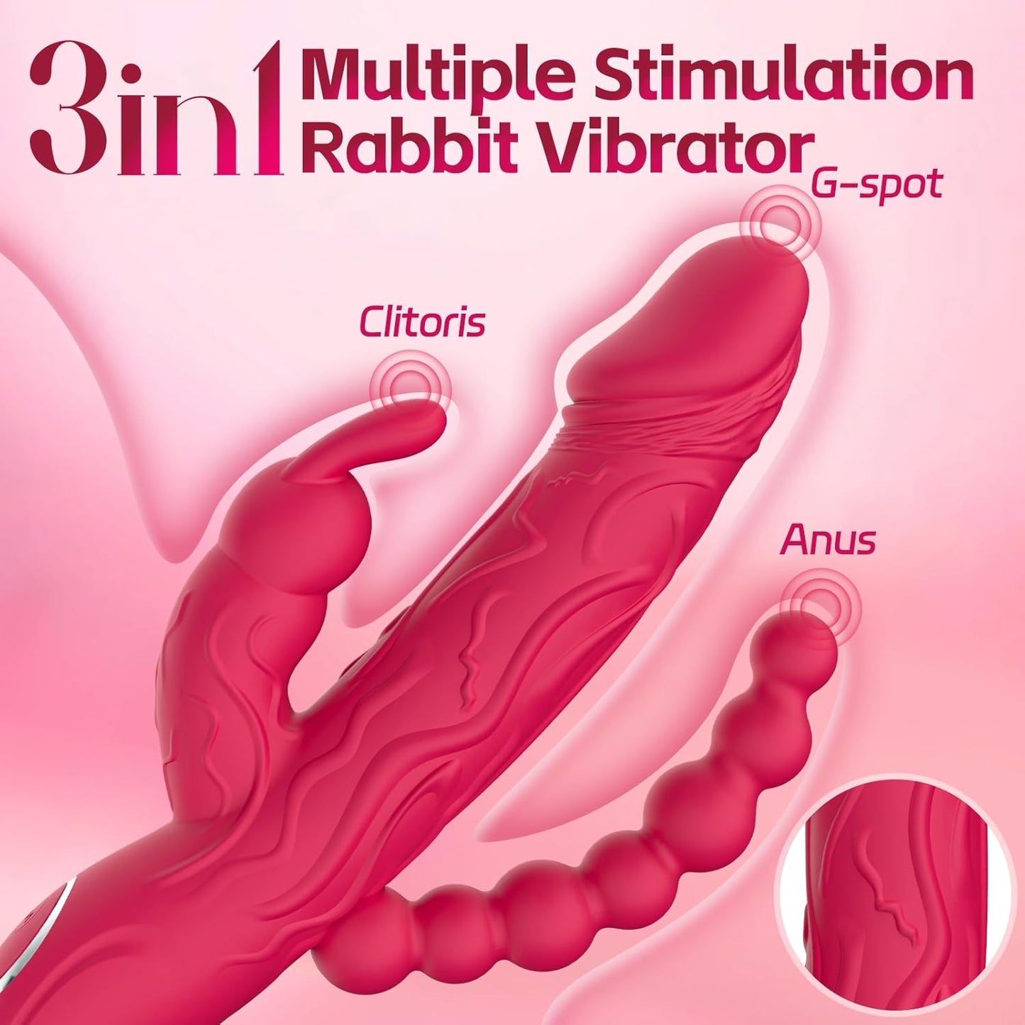 RabbitX 3 - in - 1 Rabbit Vibrator with Anal Beads - Vixen | Nova Network