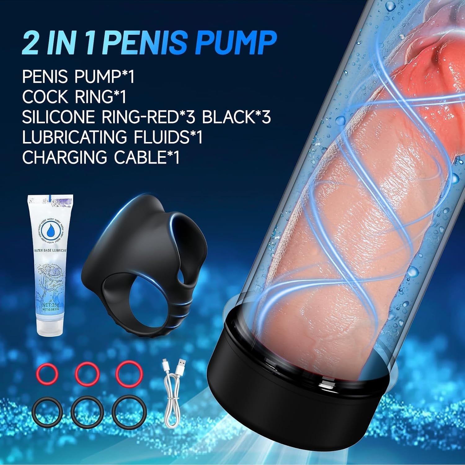 RangeMaster Penis Pump | 10 Suction Levels, Silent, IPX6 - Vixen Adult Playroom