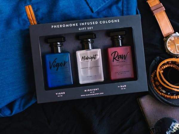 RawChemistry - A Pheromone Infused Mens Cologne Gift Set - Set of 3 Colognes - Vixen | Nova Network