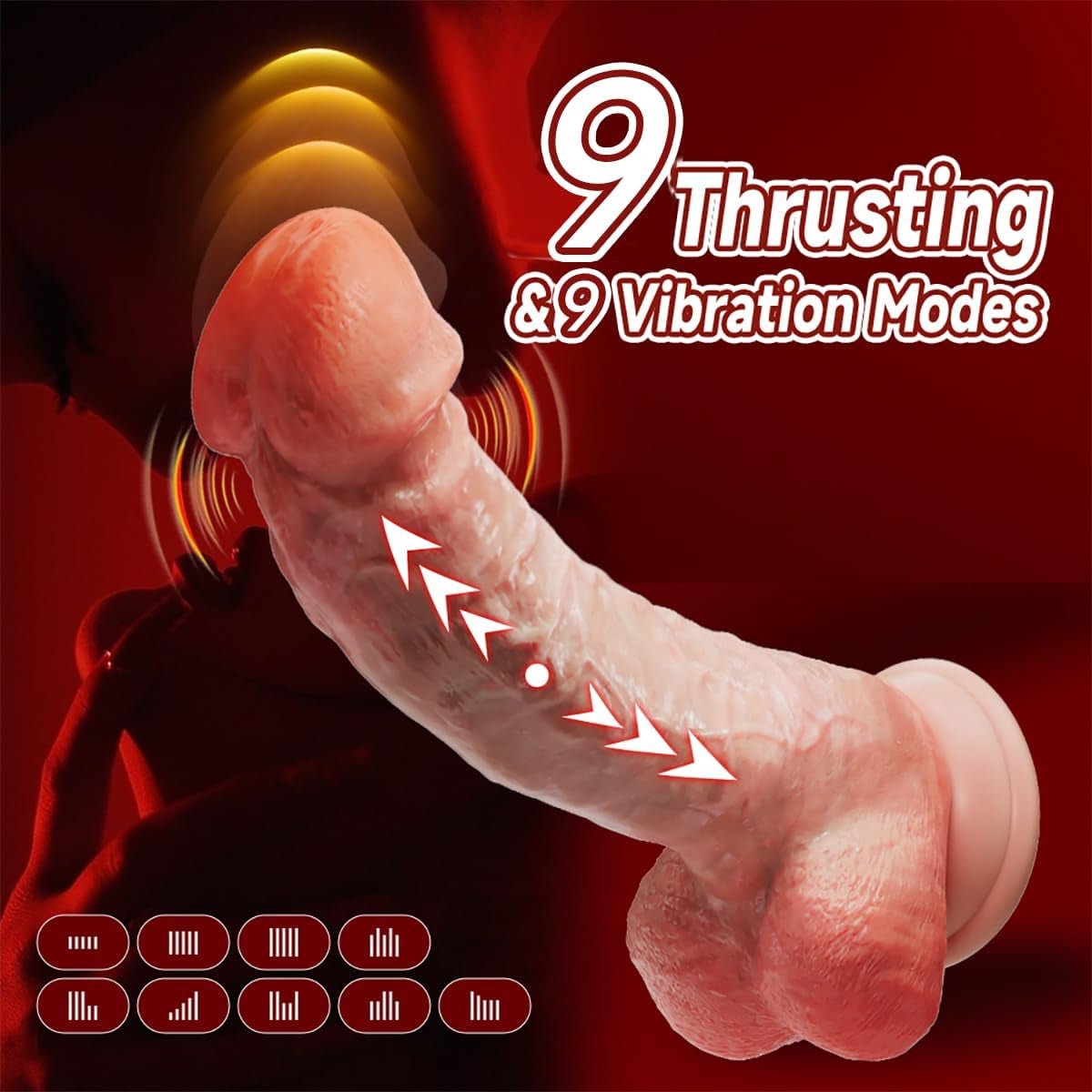 RealRush Realistic Thrusting Heating Dildo Vibrator - Vixen | Nova Network