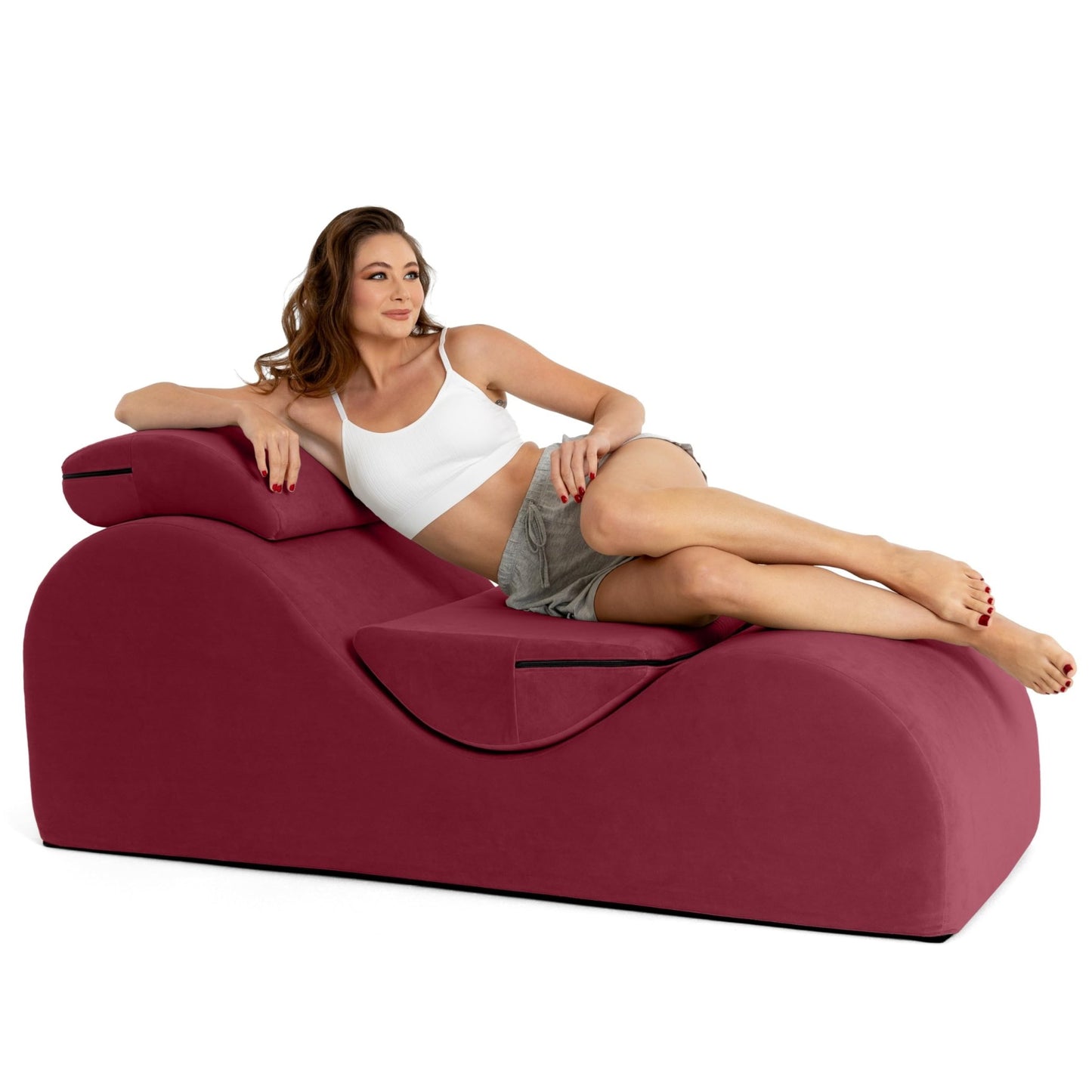 Red Luxury Intimate Lounge Chaise - Vixen | Nova Network