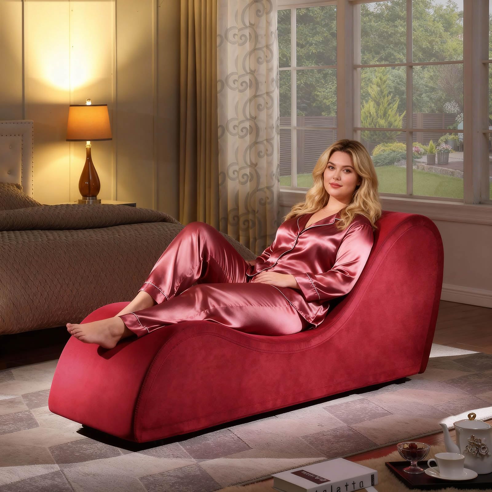 Red Velvet Intimate Experience Chaise - Vixen | Nova Network