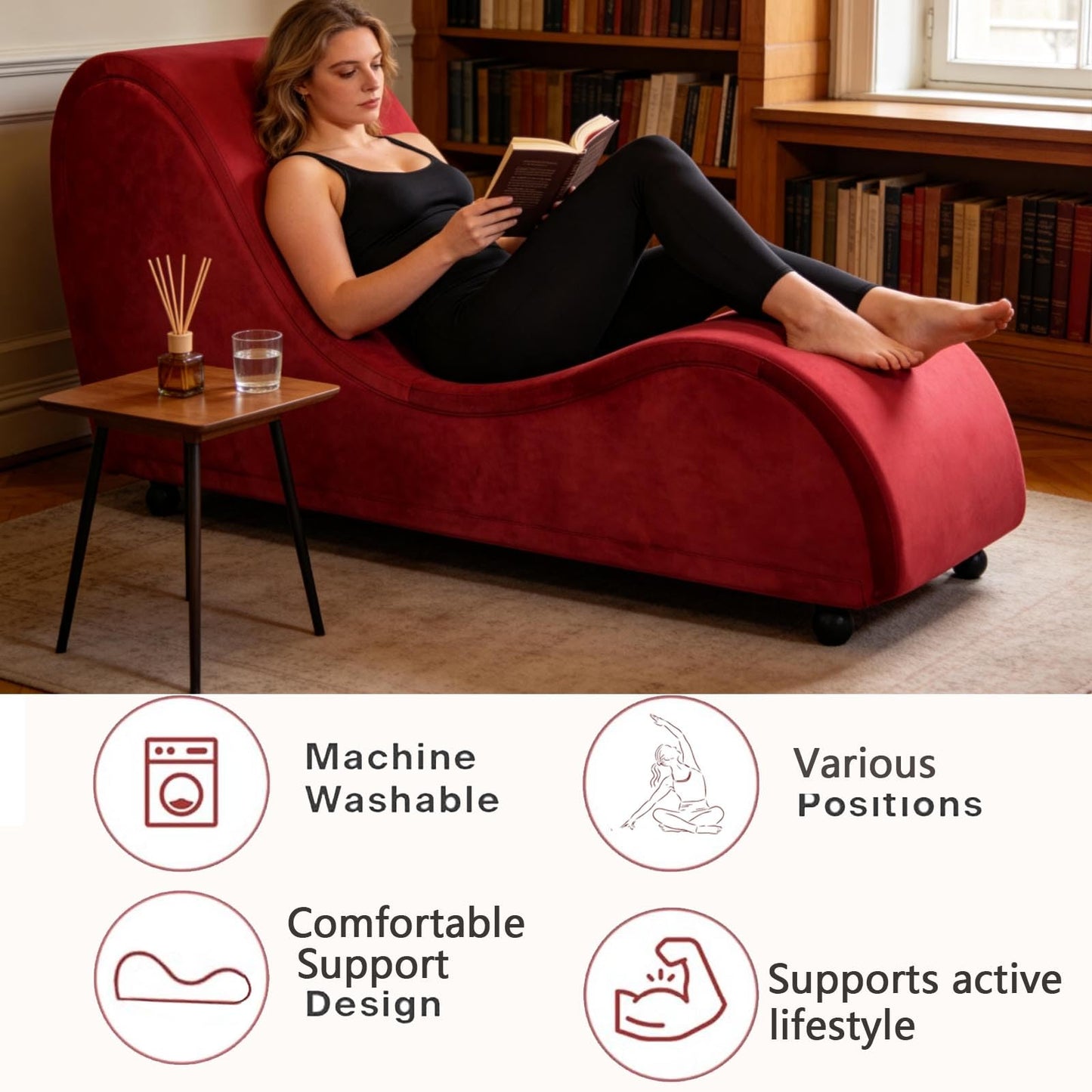 Red Velvet Intimate Experience Chaise - Vixen | Nova Network