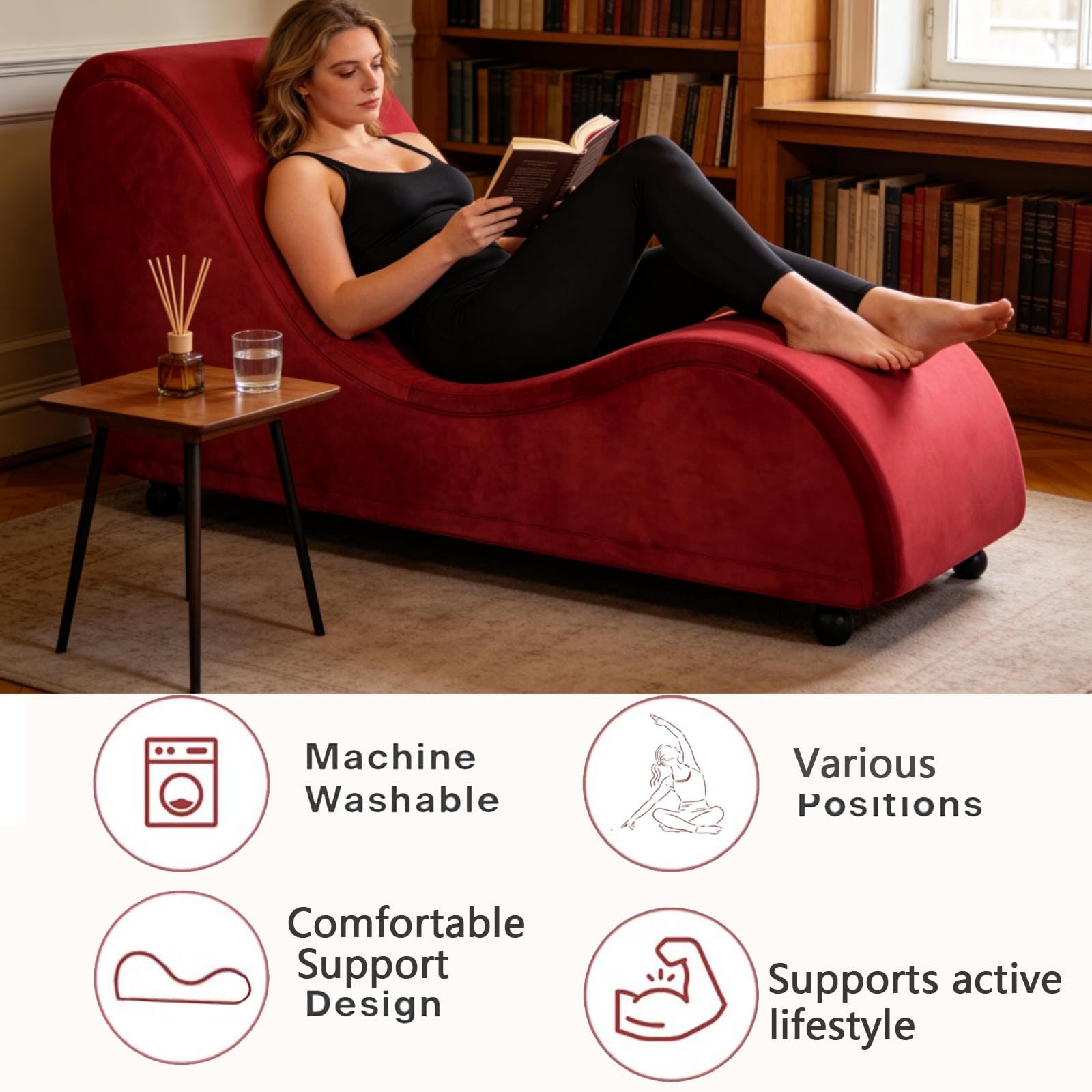 Red Velvet Intimate Experience Chaise - Vixen | Nova Network