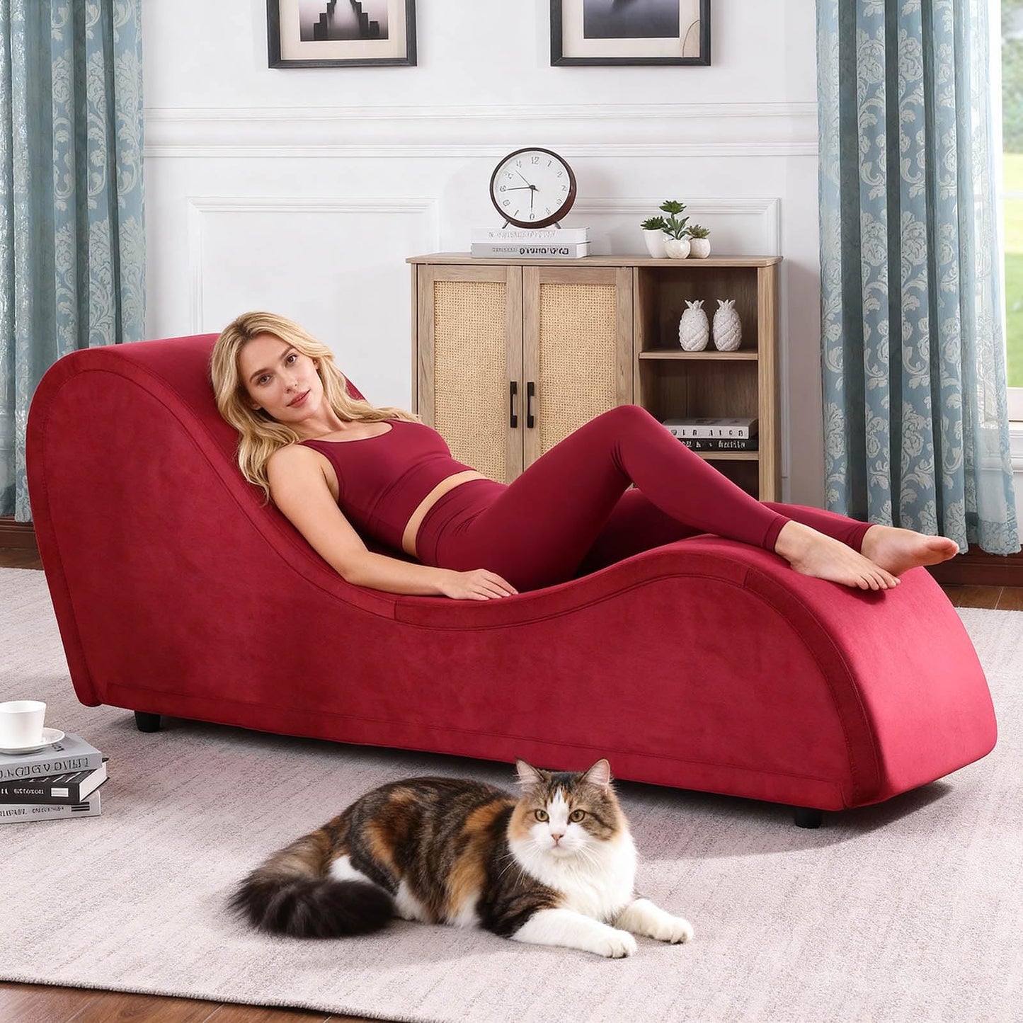 Red Velvet Intimate Experience Chaise - Vixen | Nova Network