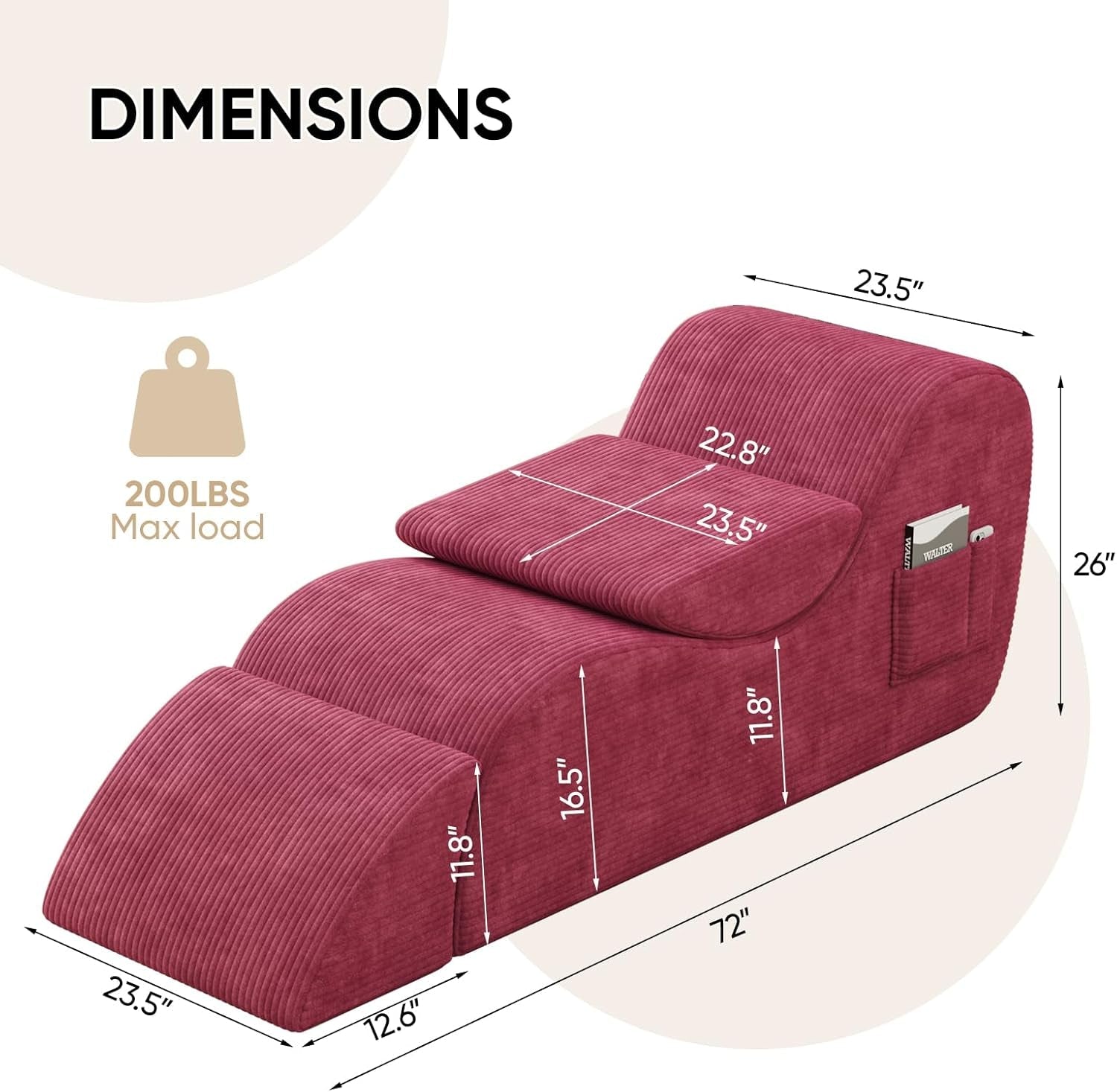 RedRoom Wine Red Sex Chaise Lounge - Vixen | Nova Network