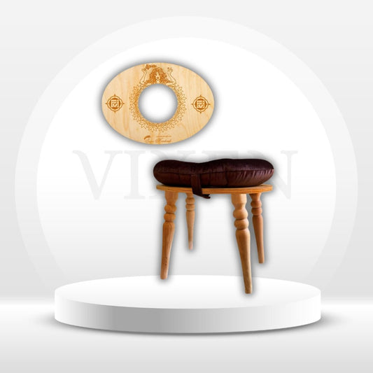 RegalGrove Wooden Yoni Steam Seat — Handcrafted Engraved Hardwood - Vixen Adult Playroom