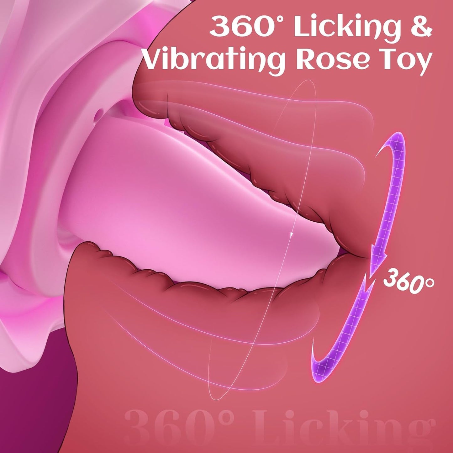 RevolveBloom Rose Sucker with 360° Rotating Tongue – App, 10+7 Modes - Vixen Adult Playroom