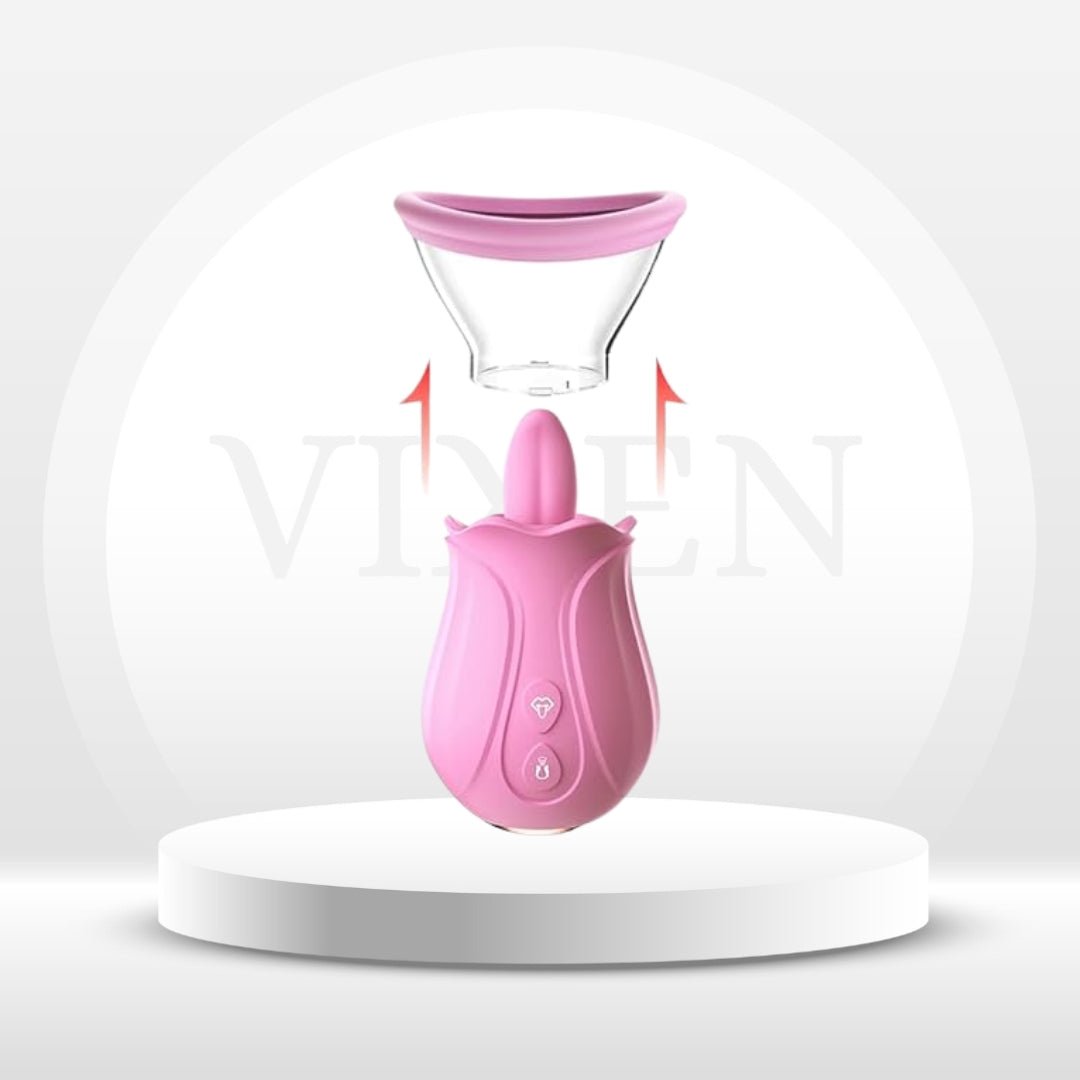 RevolveBloom Rose Sucker with 360° Rotating Tongue – App, 10+7 Modes - Vixen Adult Playroom