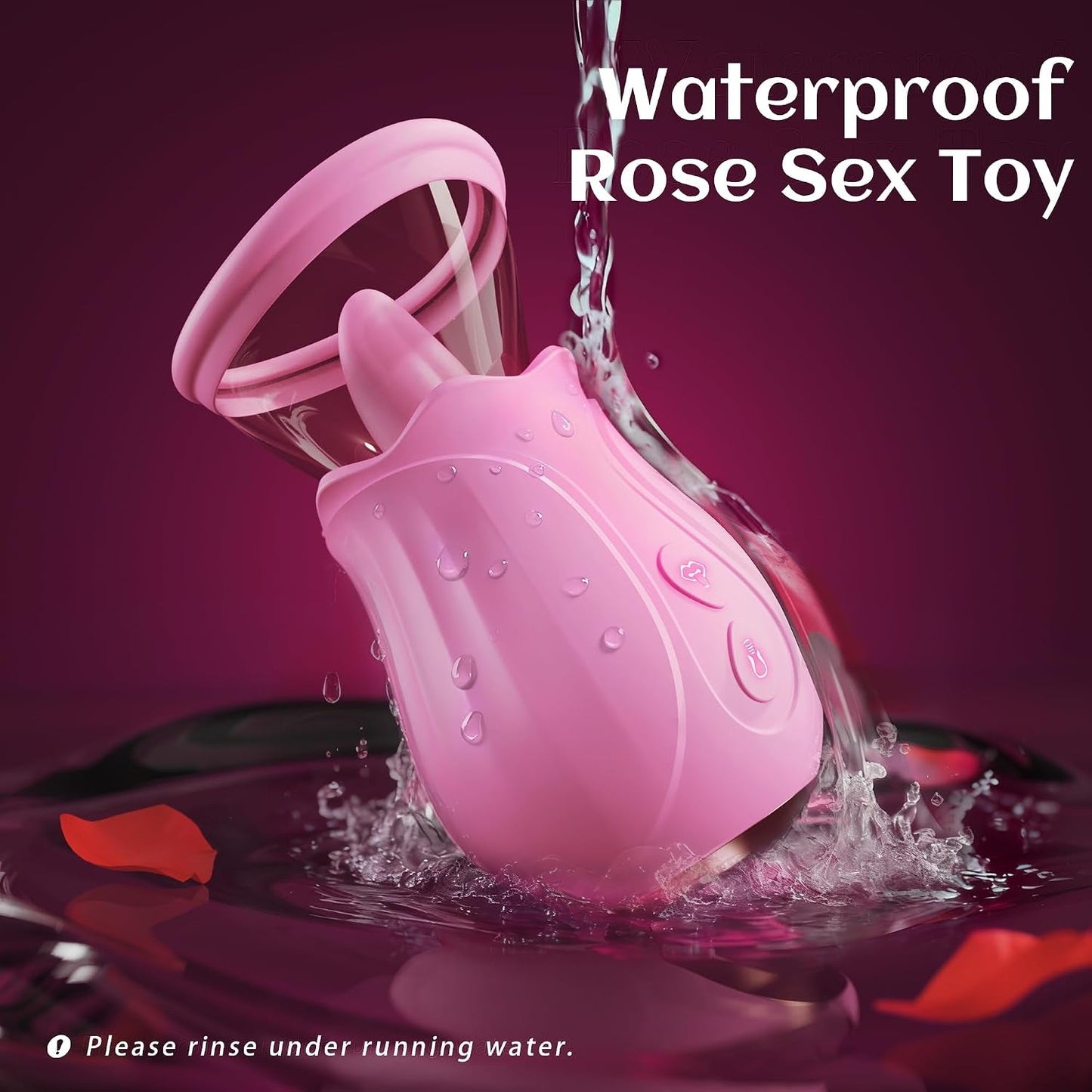 RevolveBloom Rose Sucker with 360° Rotating Tongue – App, 10+7 Modes - Vixen Adult Playroom