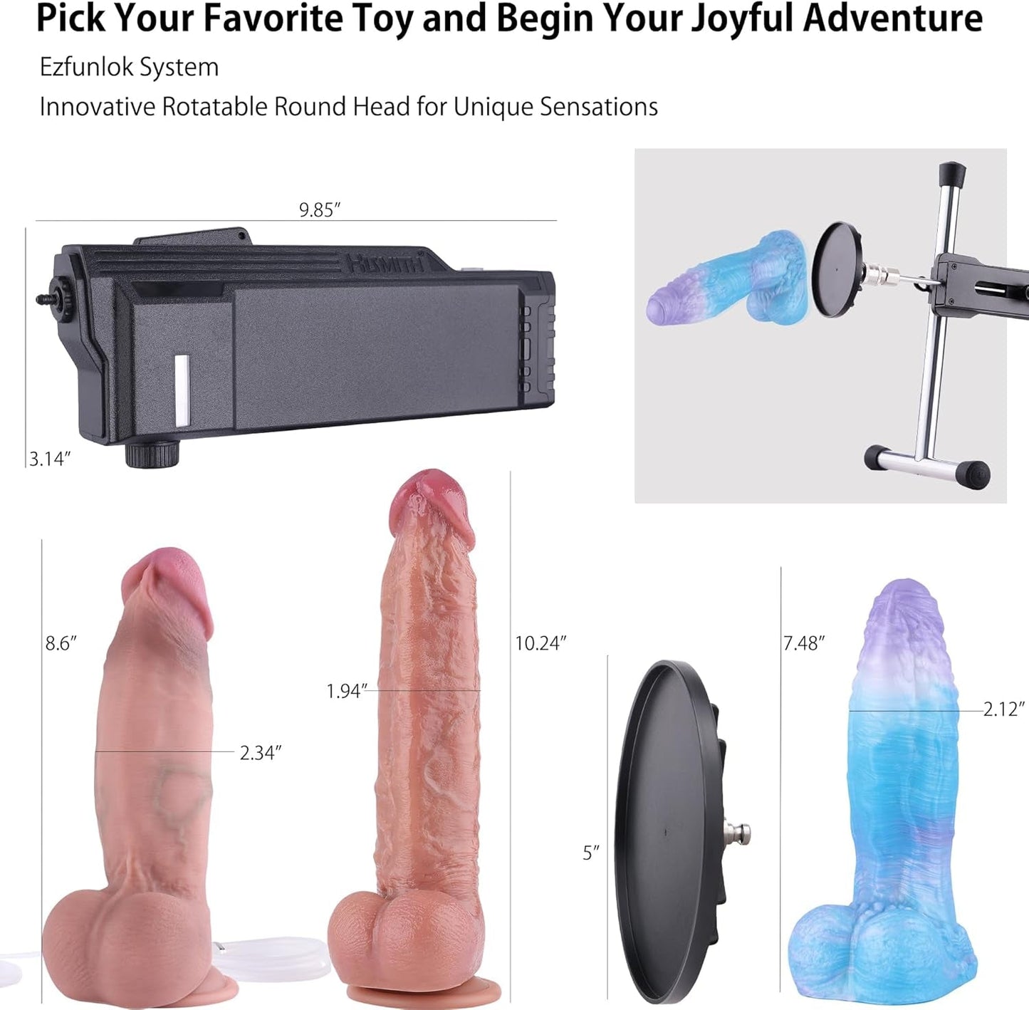 RhythmDrive Sex Machine with Remote & App Control | 8 Modes 60W - Vixen Adult Playroom