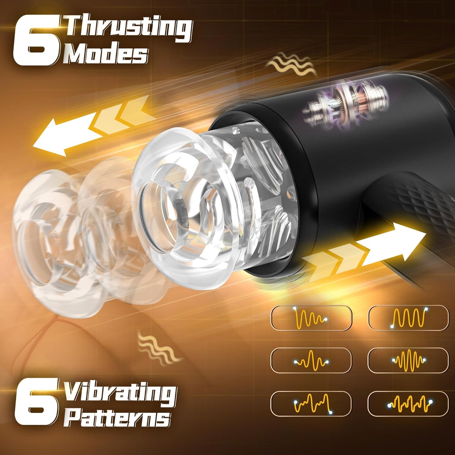 RhythmRide Thrusting Vibrating Male Stroker - Vixen | Nova Network