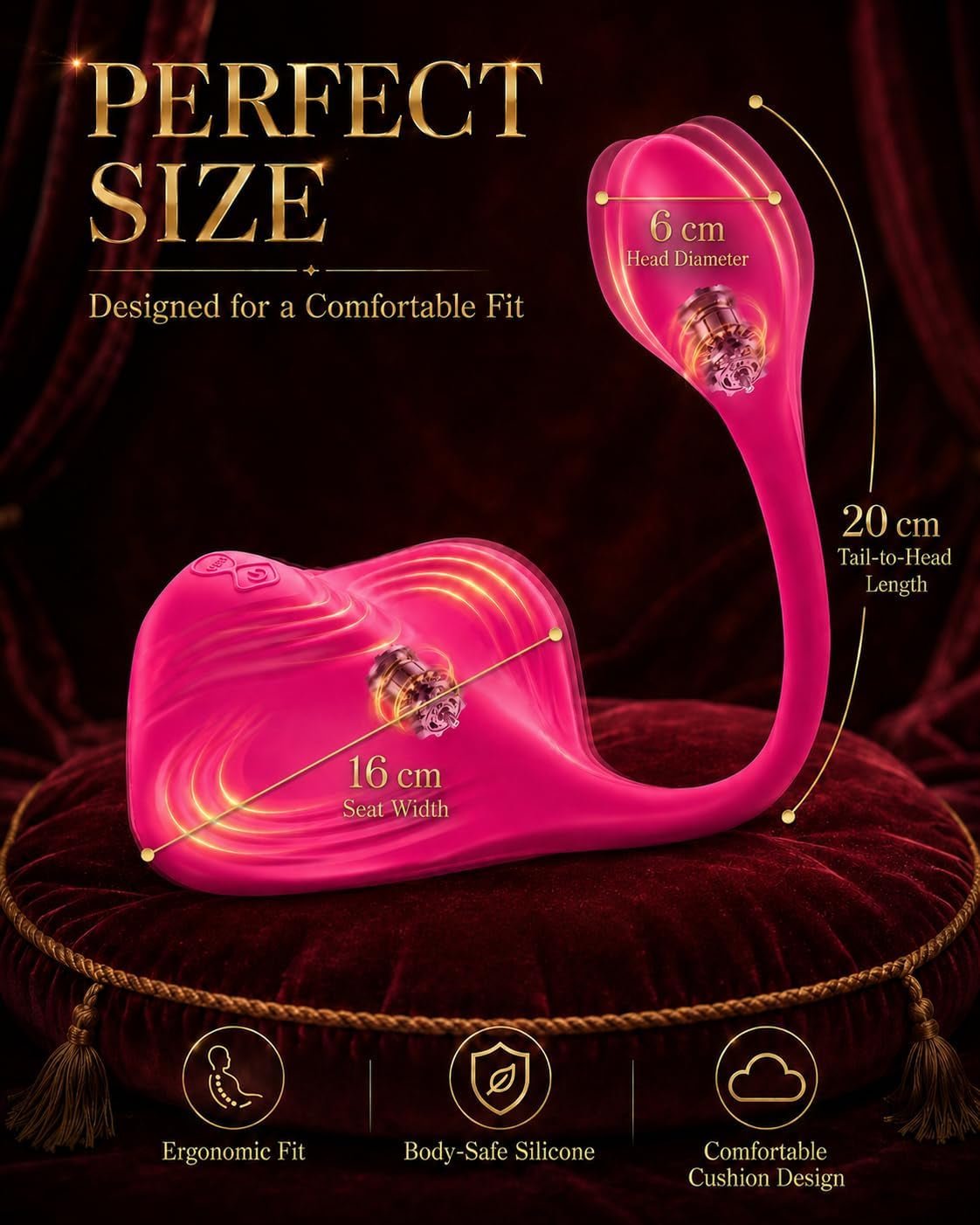 Ride & Rule Riding Egg Vibrator – Remote Control, 9x9 Dual Motor - Vixen Adult Playroom