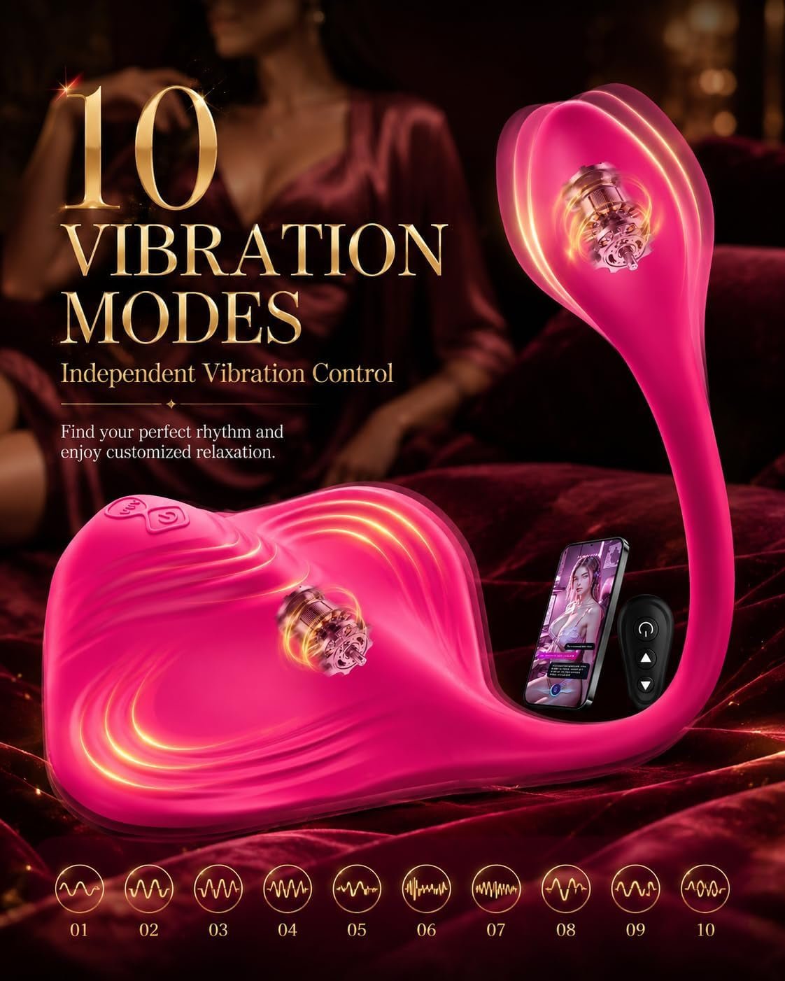 Ride & Rule Riding Egg Vibrator – Remote Control, 9x9 Dual Motor - Vixen Adult Playroom