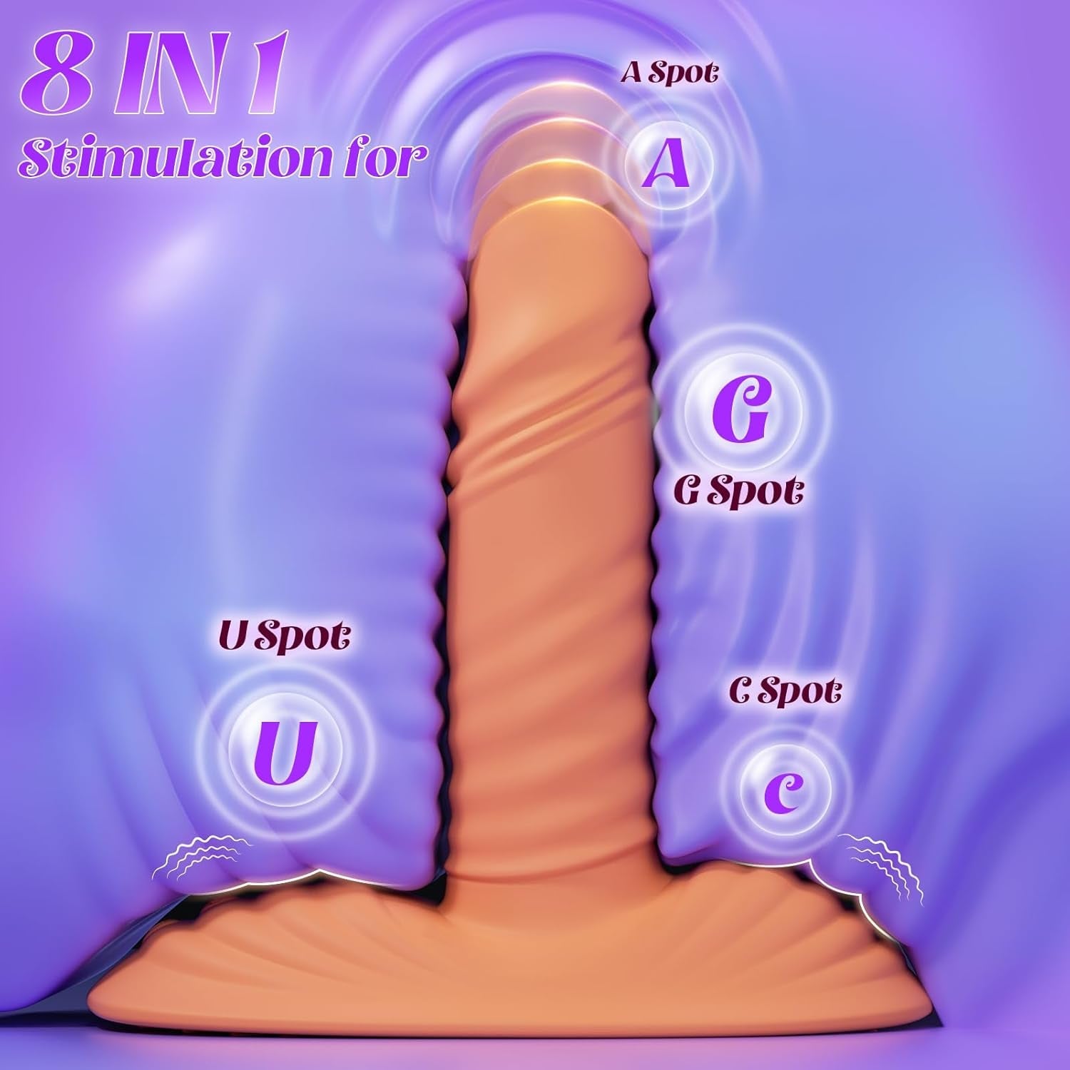 RideCrown 8-in-1 Thrusting Riding Dildo Vibrator - Vixen | Nova Network