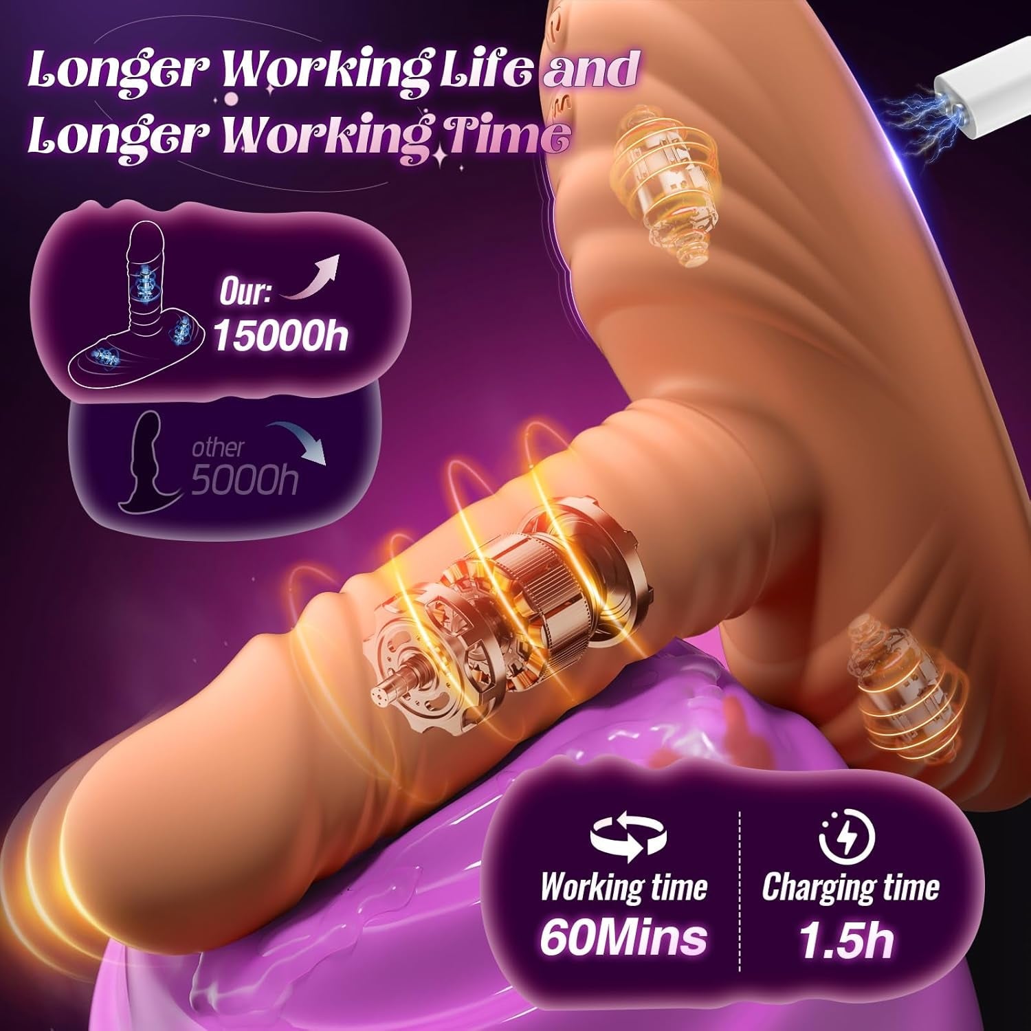 RideEcho 8-in-1 AI Sync Thrusting Riding Dildo - Vixen | Nova Network