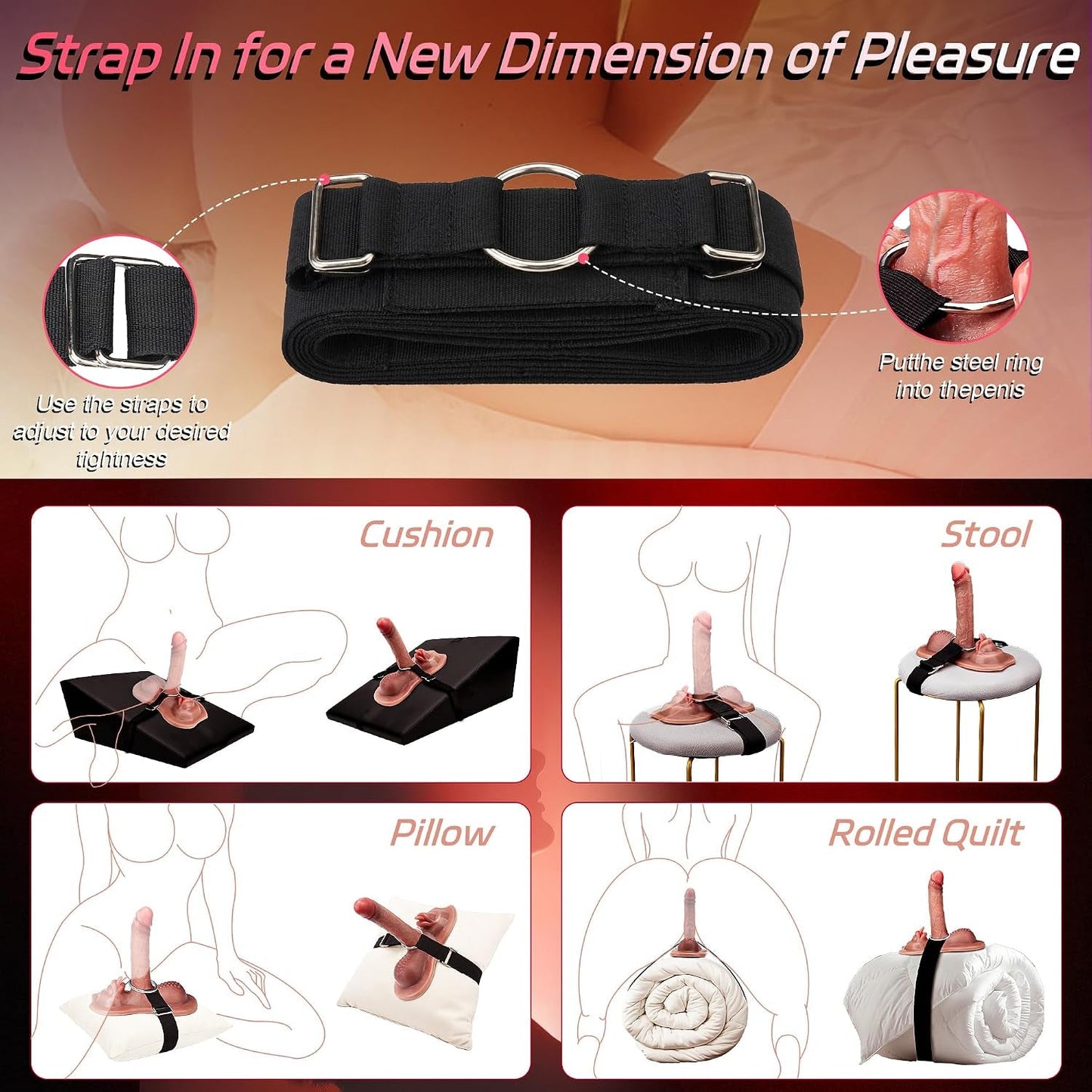 RideReign 9.45" Ride-On Thrusting Dildo – Remote, Heating, 3 Motors - Vixen Adult Playroom