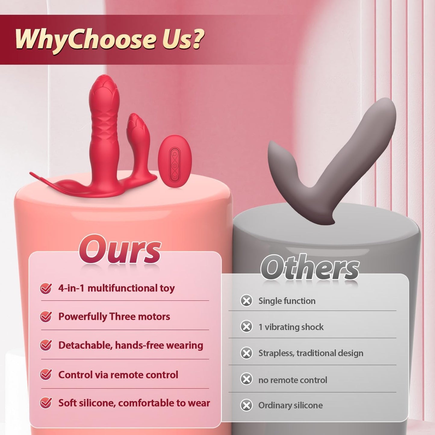 RideRhythm Remote Riding Thrusting Dildo Vibrator - Vixen Adult Playroom