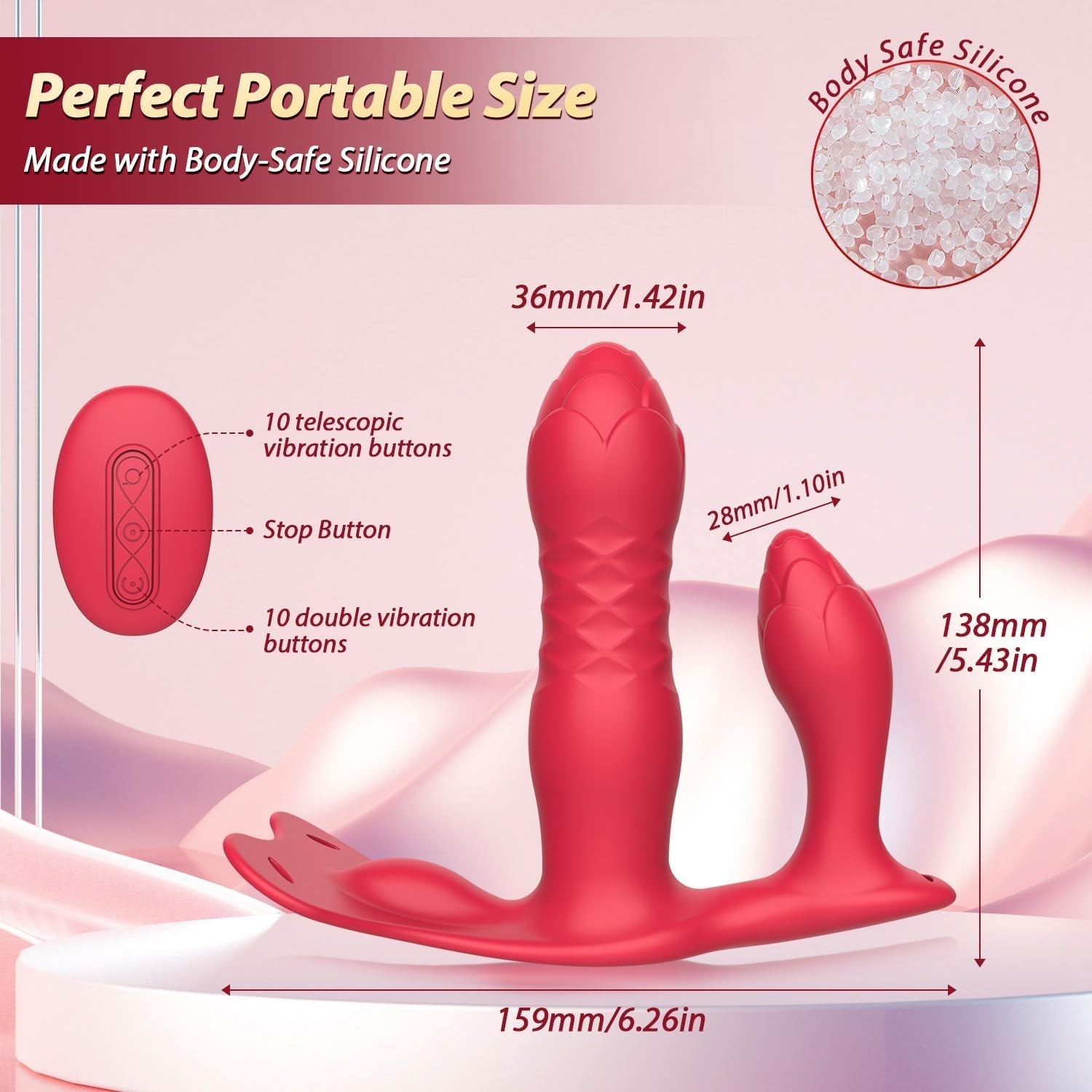 RideRhythm Remote Riding Thrusting Dildo Vibrator - Vixen Adult Playroom