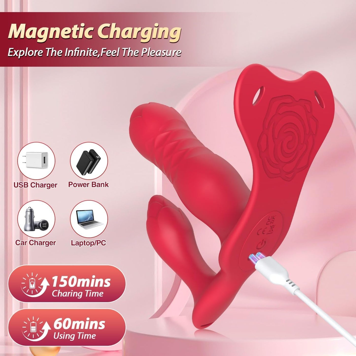 RideRhythm Remote Riding Thrusting Dildo Vibrator - Vixen Adult Playroom
