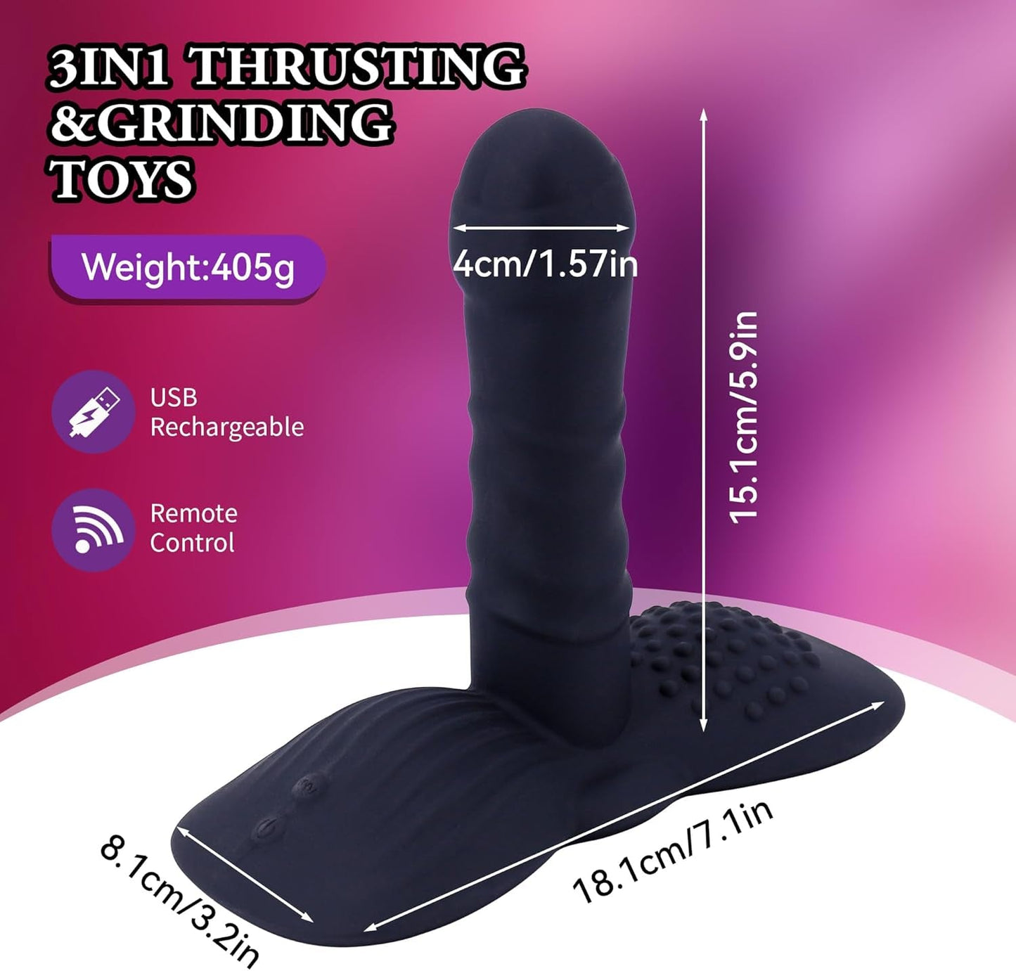 RideThrust Thrusting Ride - On Dildo Vibrator - Vixen | Nova Network