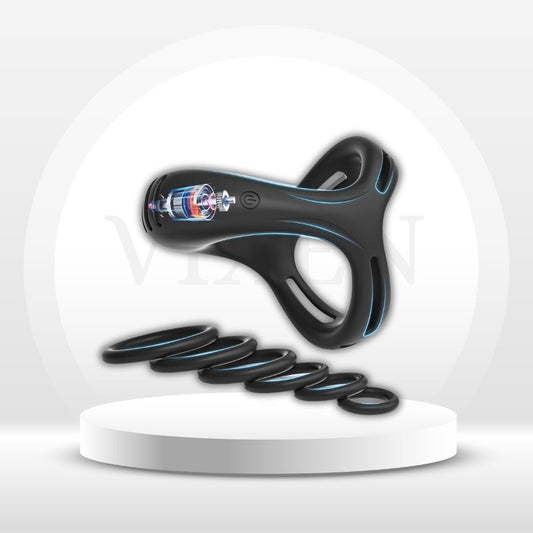 RingRush Vibrating Cock Ring Set with 6 Rings - Vixen | Nova Network