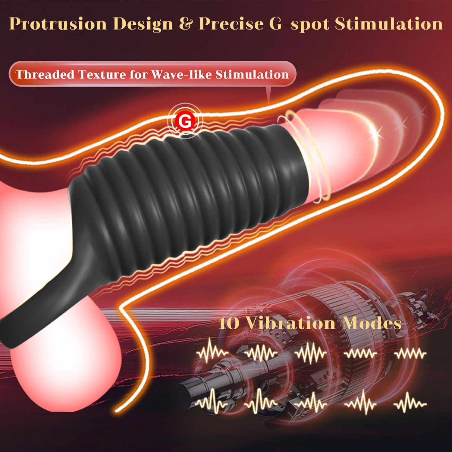 RippleGrip Wave Stimulation Penis Sleeve - Vixen | Nova Network