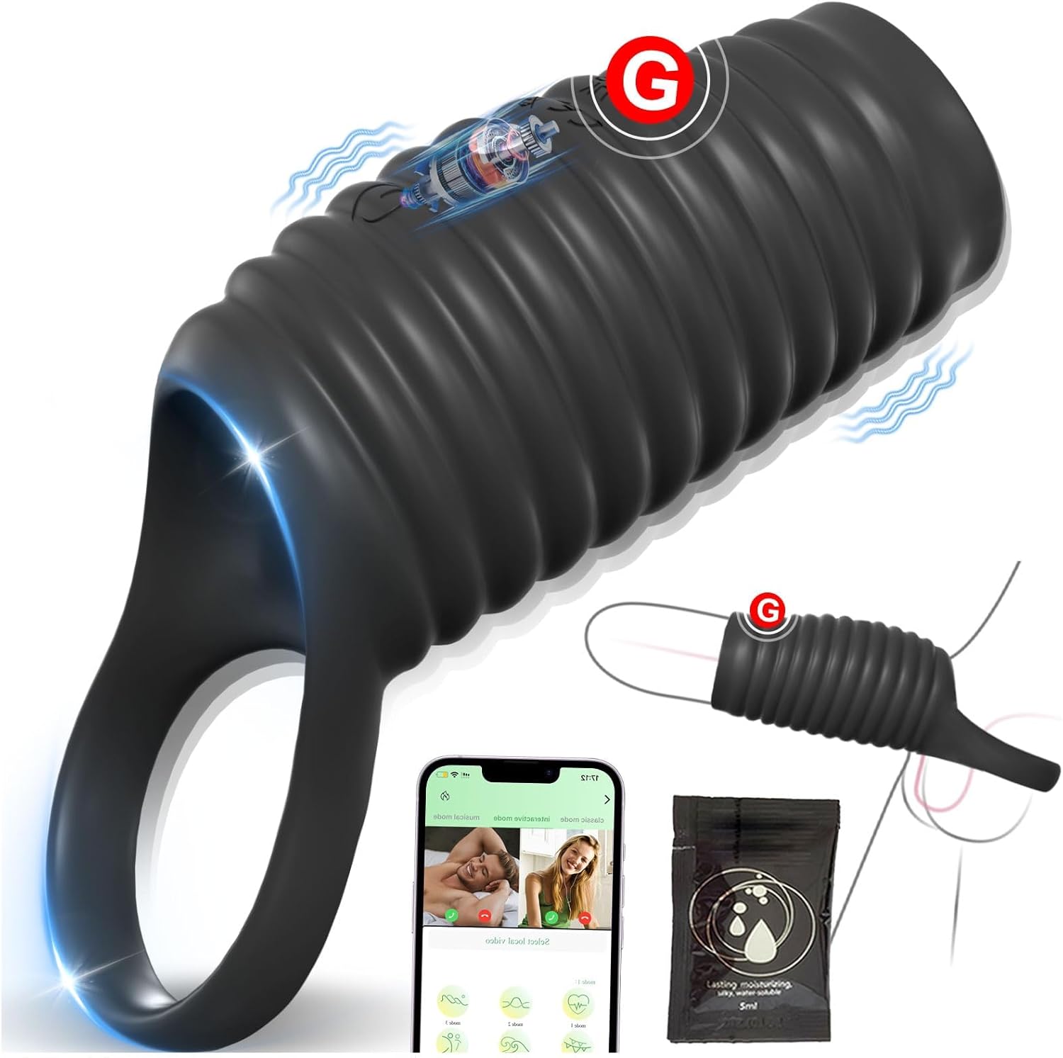 RippleGrip Wave Stimulation Penis Sleeve - Vixen | Nova Network