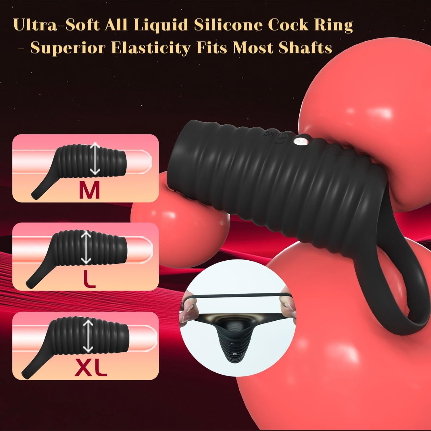 RippleGrip Wave Stimulation Penis Sleeve - Vixen | Nova Network