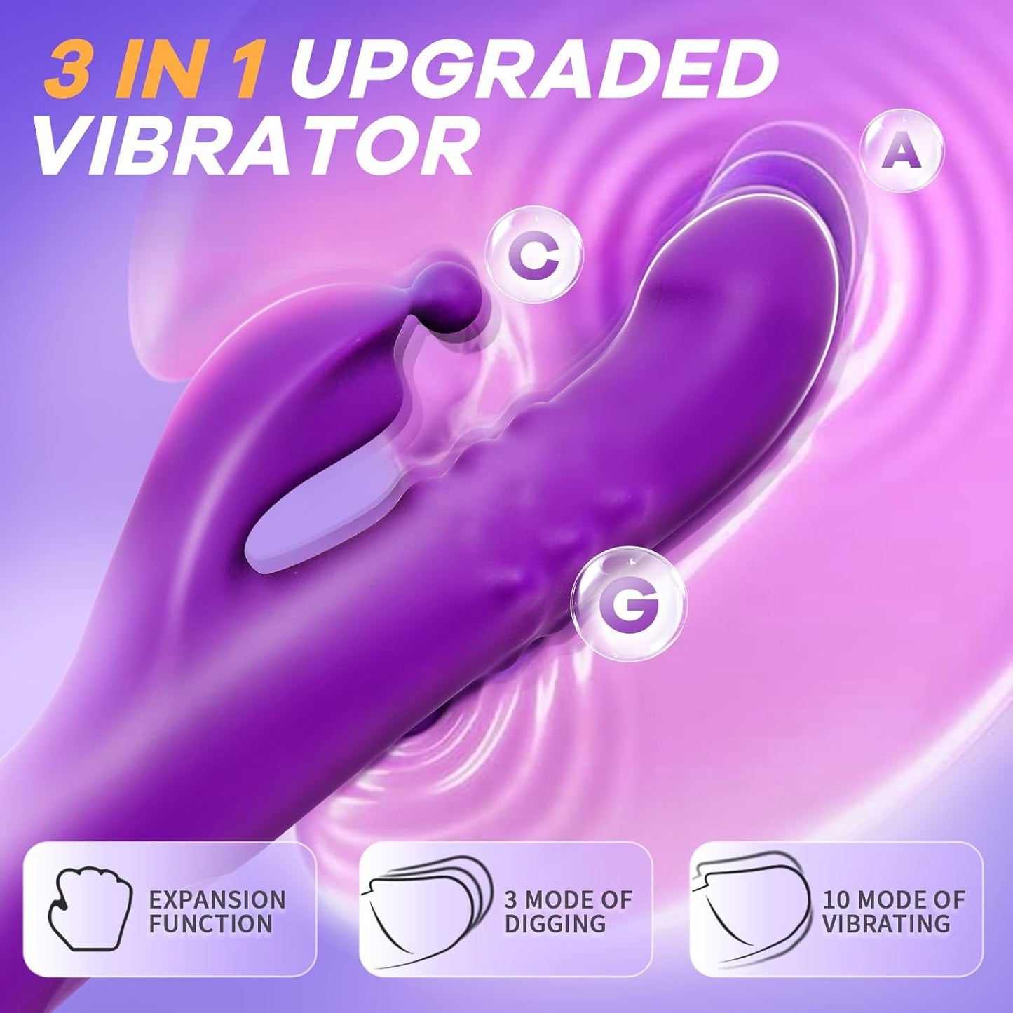 RippleHare Expanding Rabbit Vibrator - Vixen | Nova Network