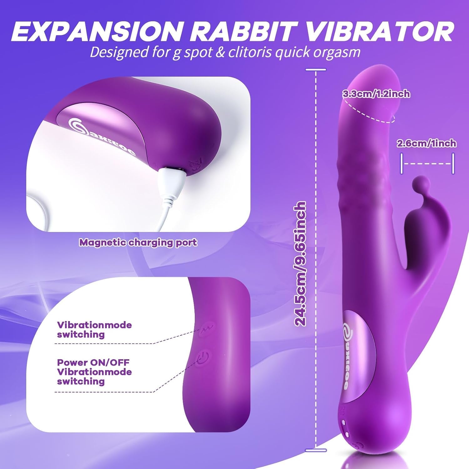 RippleHare Expanding Rabbit Vibrator - Vixen | Nova Network