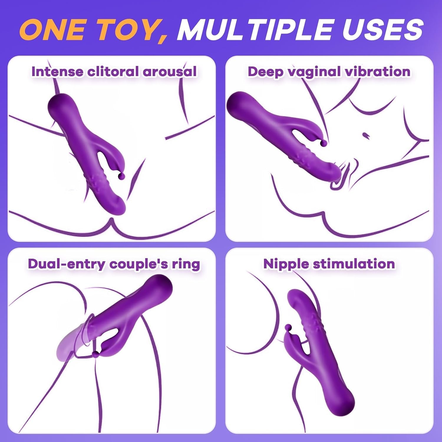 RippleHare Expanding Rabbit Vibrator - Vixen | Nova Network