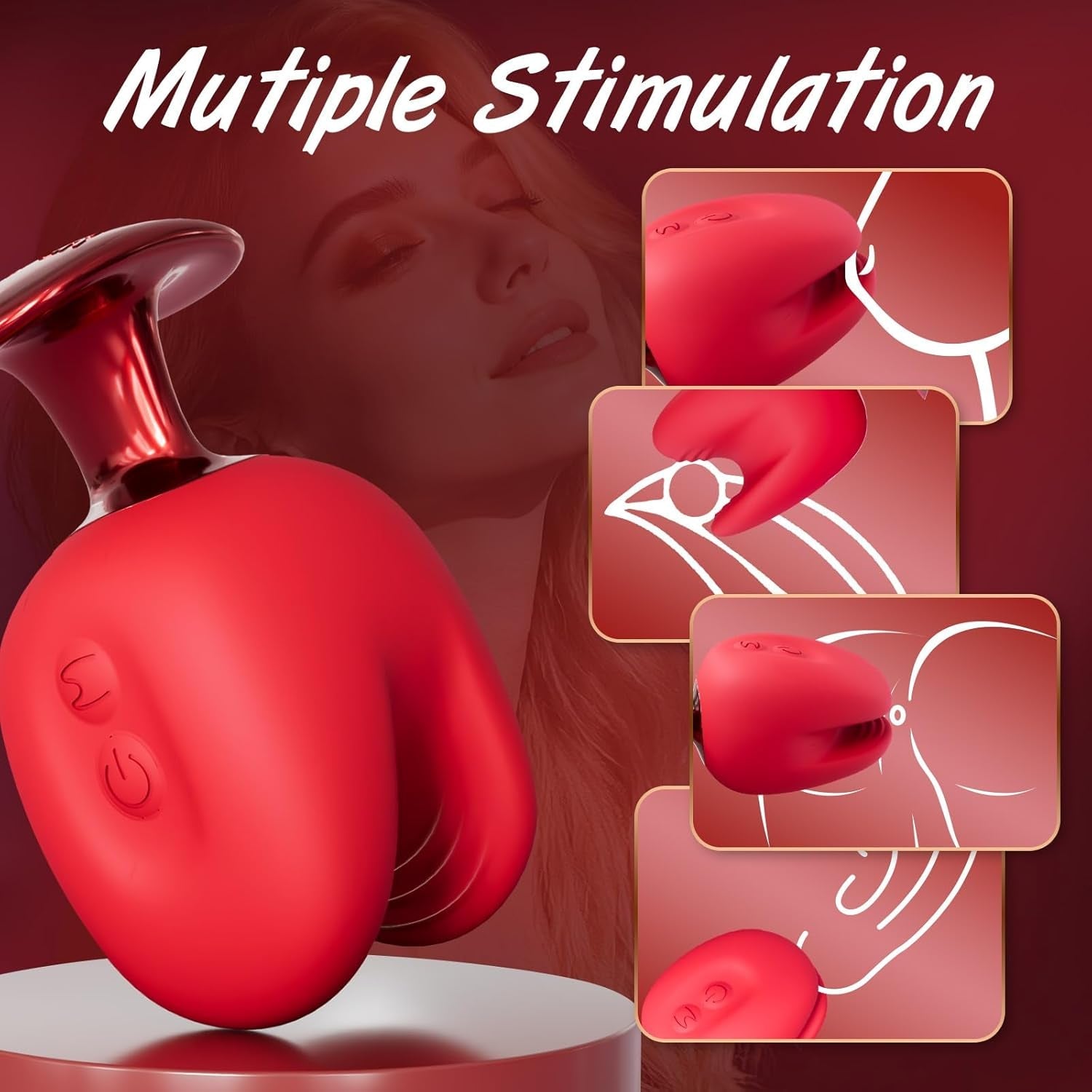 RippleTease Handheld Vibrating Nipple Clamp – 10 Vibrating Modes - Vixen Adult Playroom