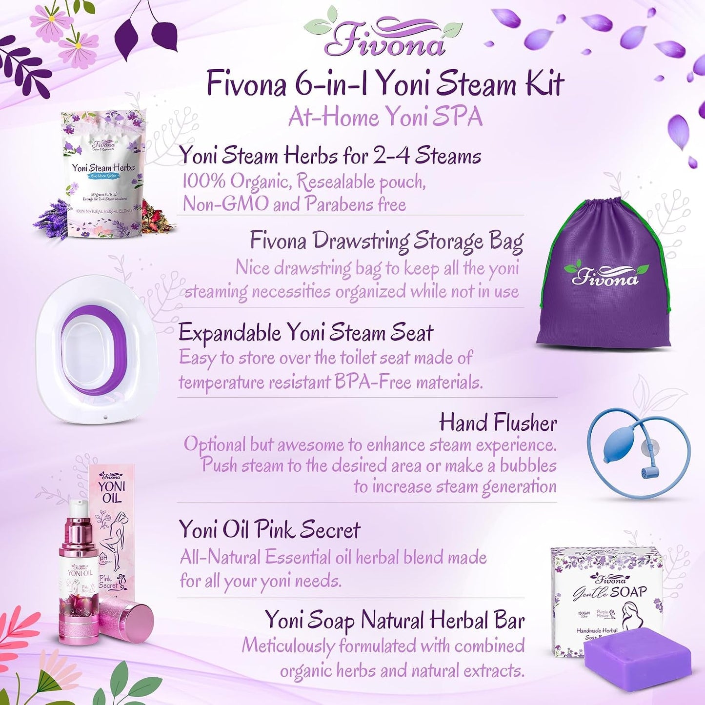 RitualSix 6-in-1 Foldable Yoni Steam Kit - Vixen Adult Playroom