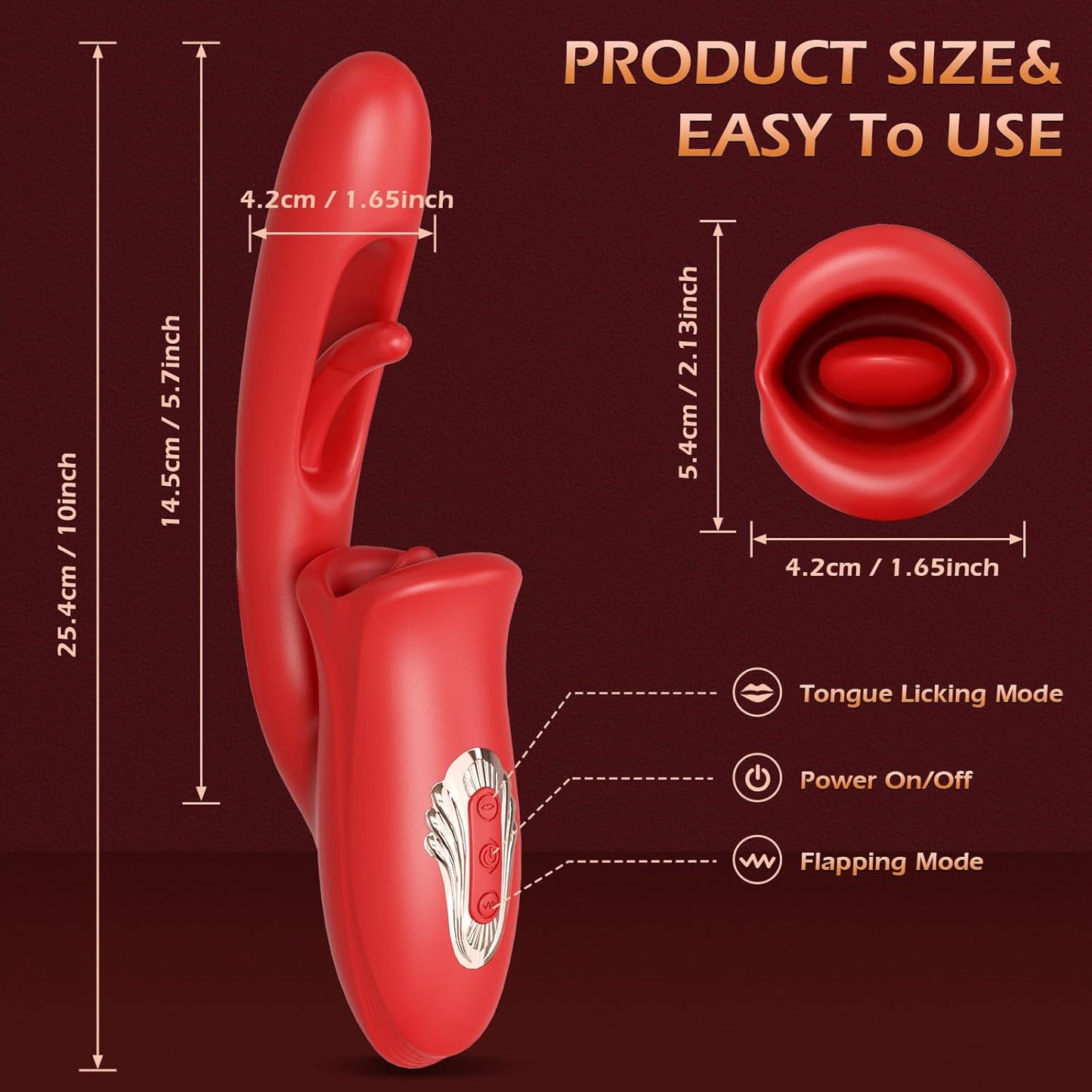 RogueBeauty 5 - in - 1 Licking, Vibrating & Flapping Stimulator - Vixen | Nova Network