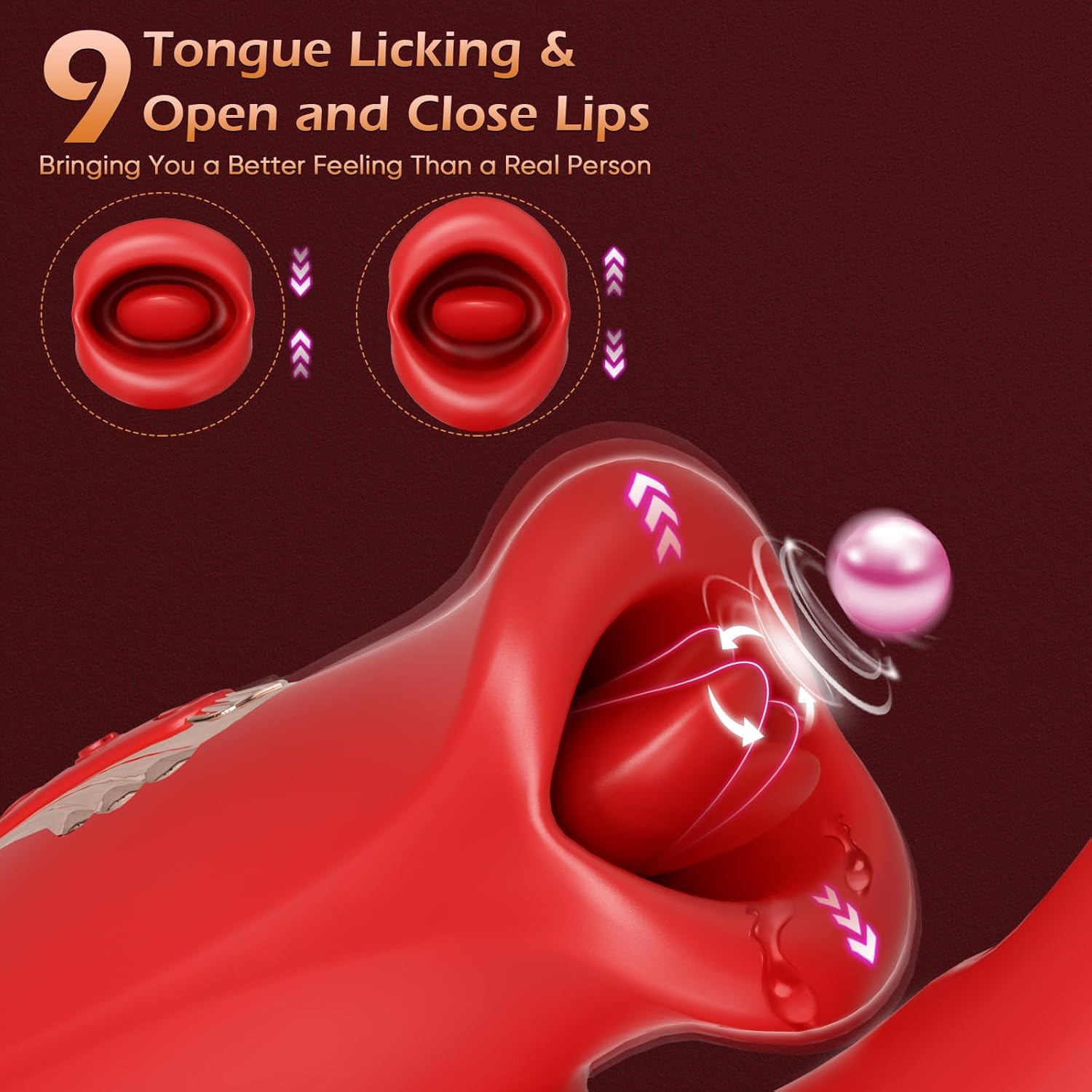 RogueBeauty 5 - in - 1 Licking, Vibrating & Flapping Stimulator - Vixen | Nova Network