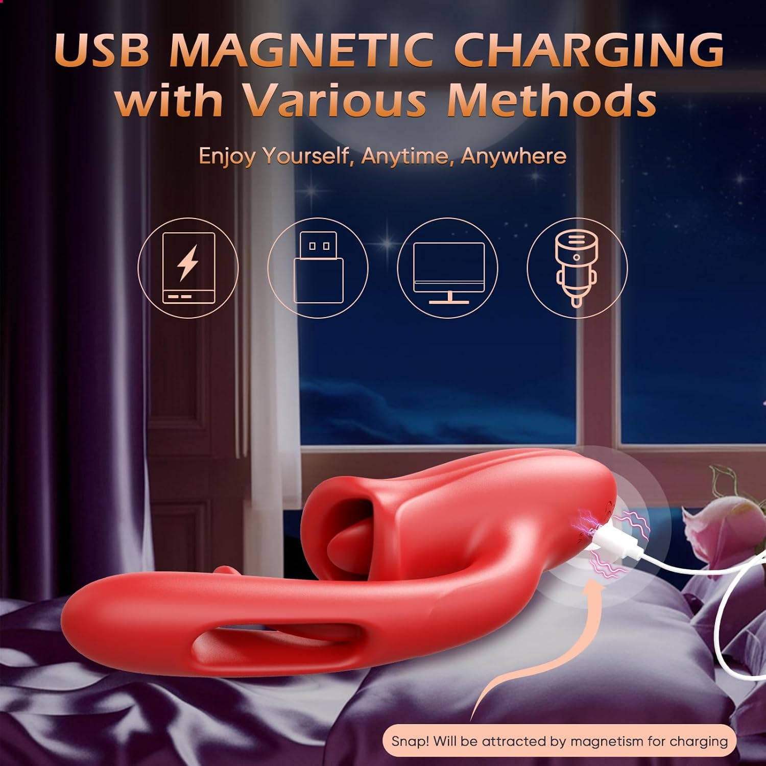 RogueBeauty 5 - in - 1 Licking, Vibrating & Flapping Stimulator - Vixen | Nova Network